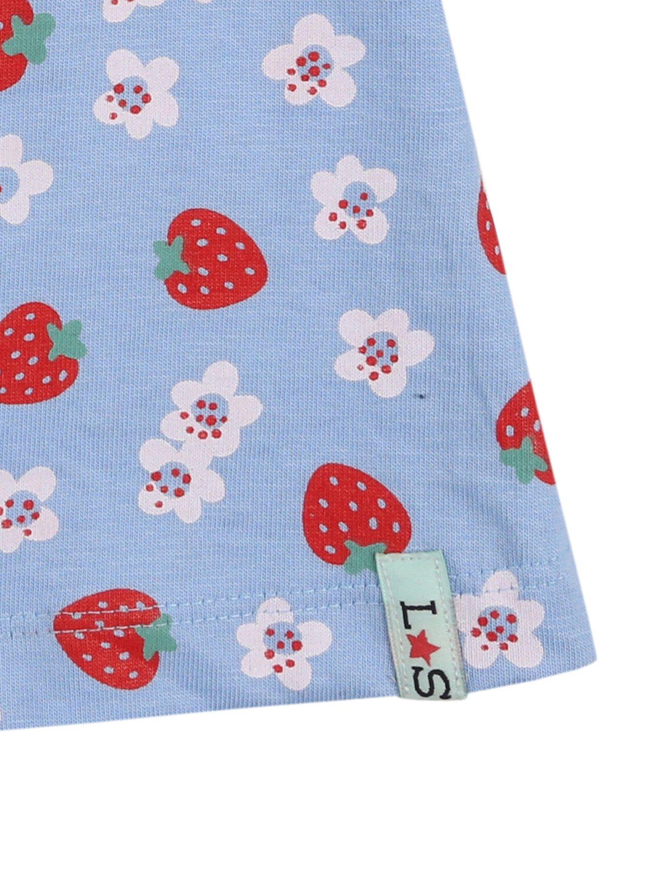 Image 5 of 5 of Lilly + Sid Baby Girls Strawberry Frill Tunic &amp; Legging Set - Multi