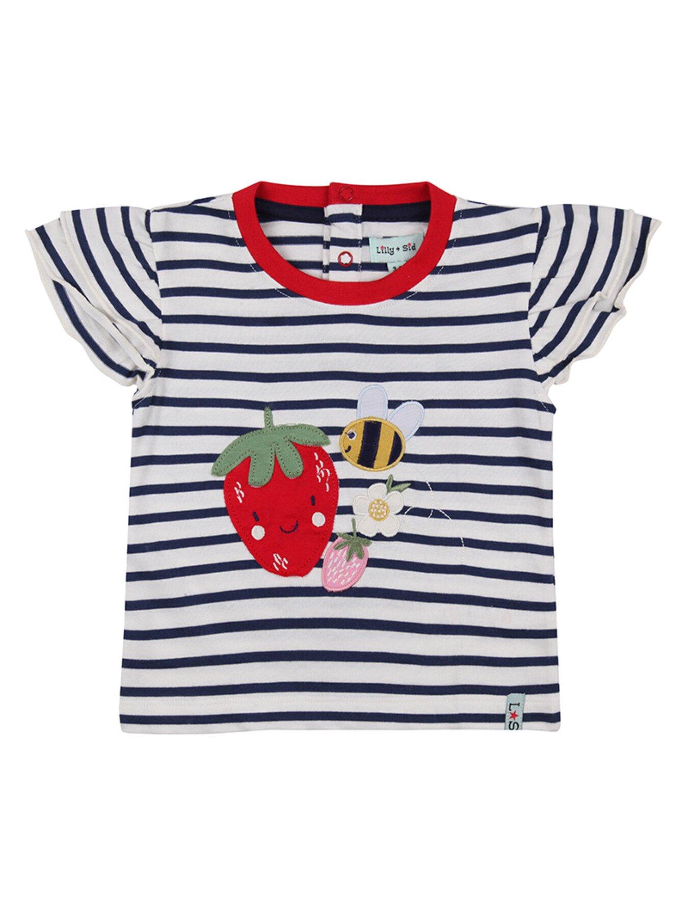  image of lilly-sid-baby-girls-busy-bee-applique-top-short-set-mono