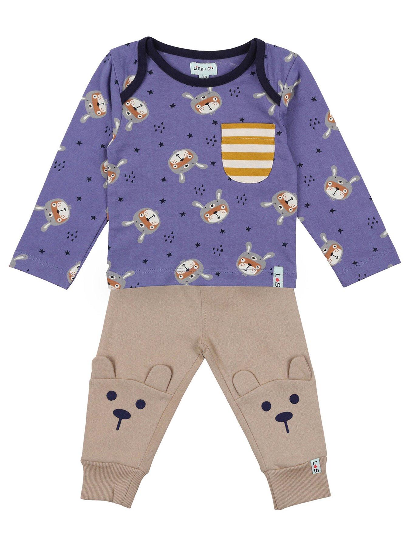 Image 1 of 5 of Lilly + Sid Baby Boys Top &amp; Joggers Set - Multi