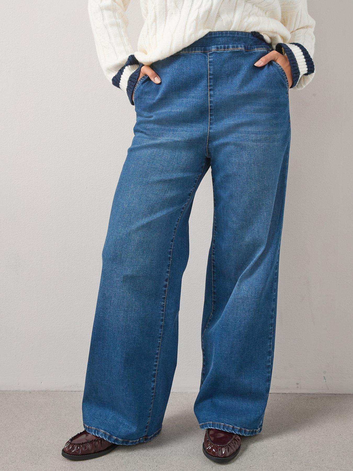 undefined Wide Leg Jean - Dark Wash