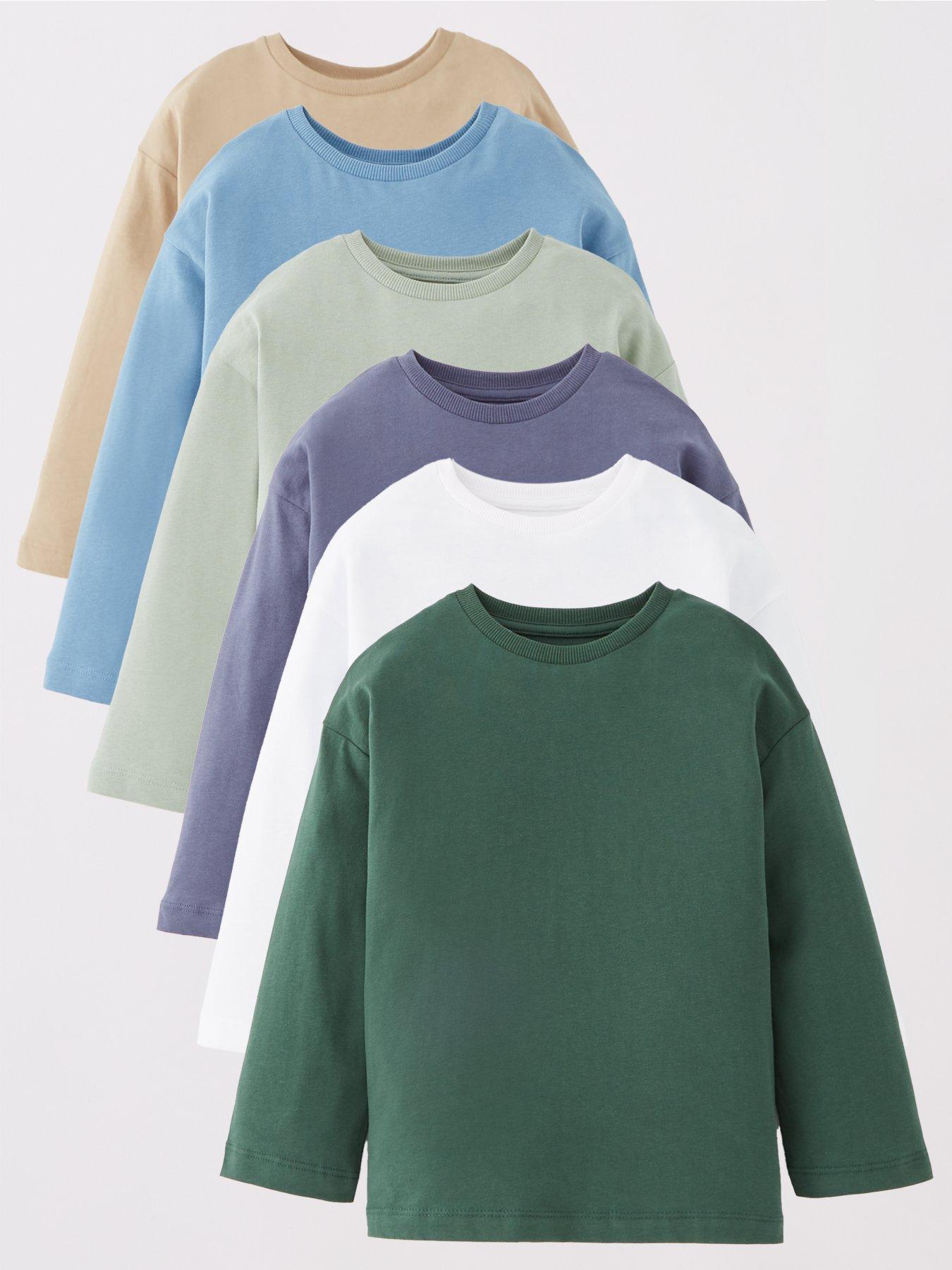 Image 1 of 3 of Mini V by Very Boys 6 Pack Long Sleeve Tshirts - Multi
