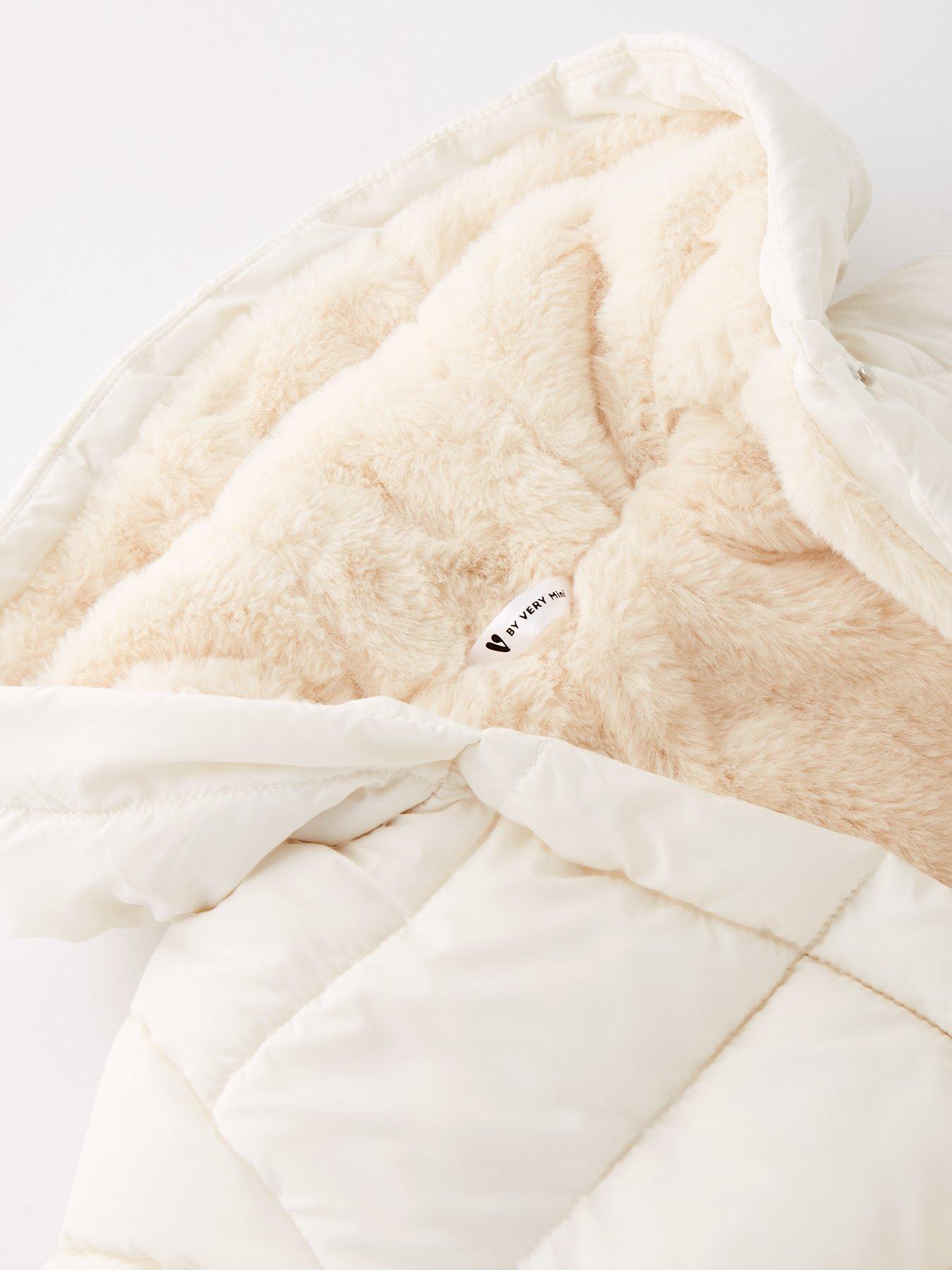 Image 3 of 4 of Mini V by Very Mini V by Very Baby Unisex Padded Novelty Jacket (0-3 months - 18-24 months) - Cream