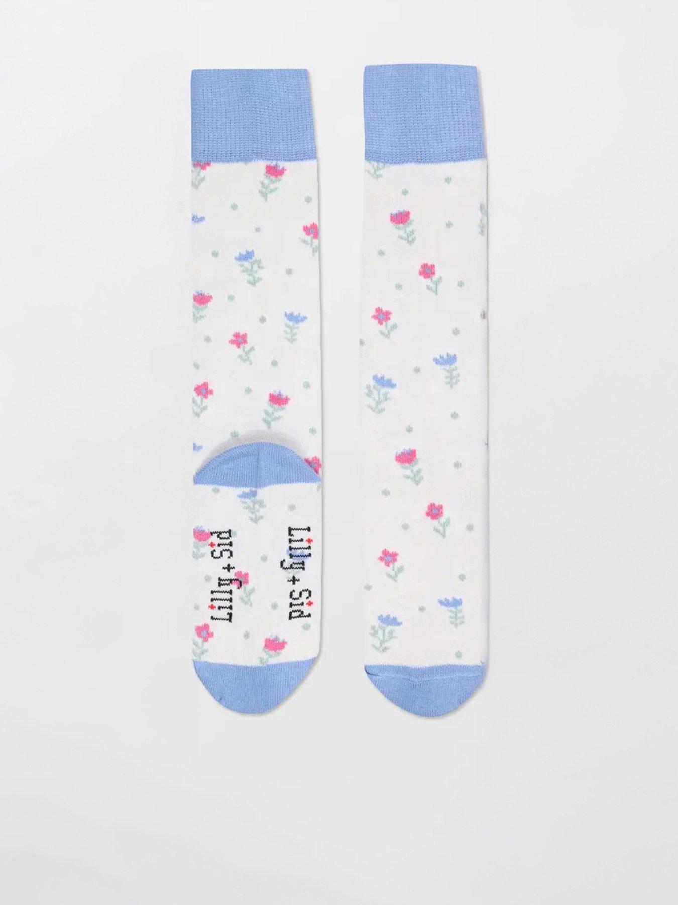 lilly-sid-girls-floral-knee-high-socks-neutral