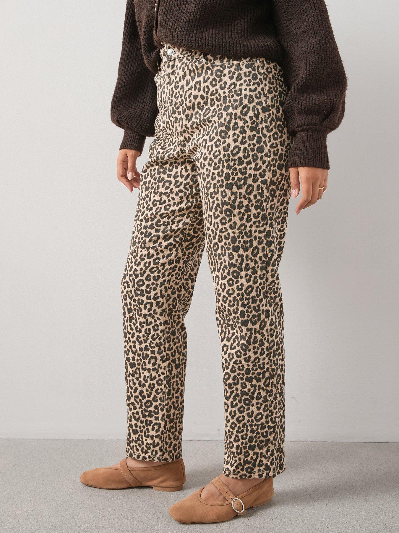 undefined Straight Leg Jean - Animal Print