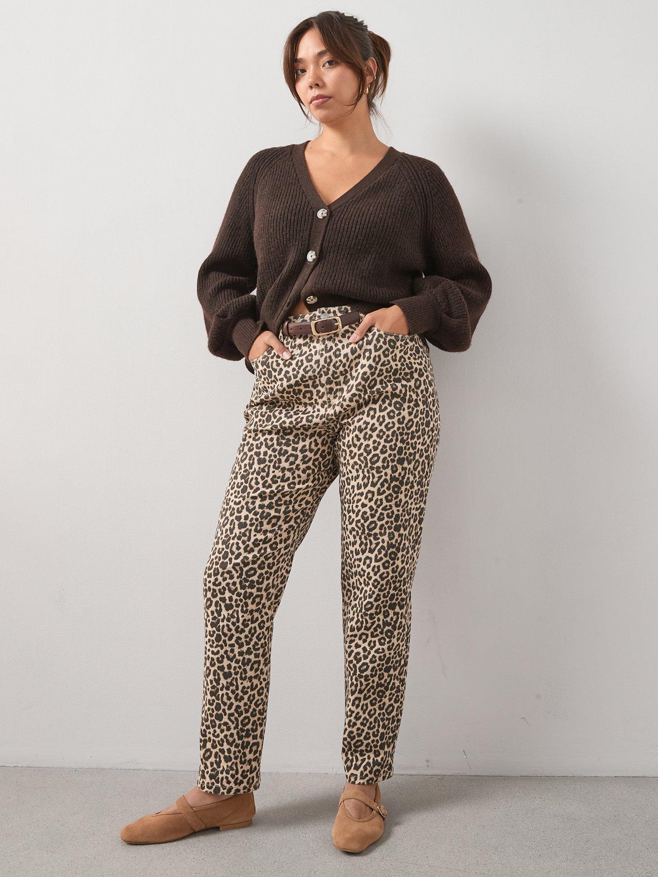 Image 3 of 7 of V by Very Curve Straight Leg Jean - Animal Print