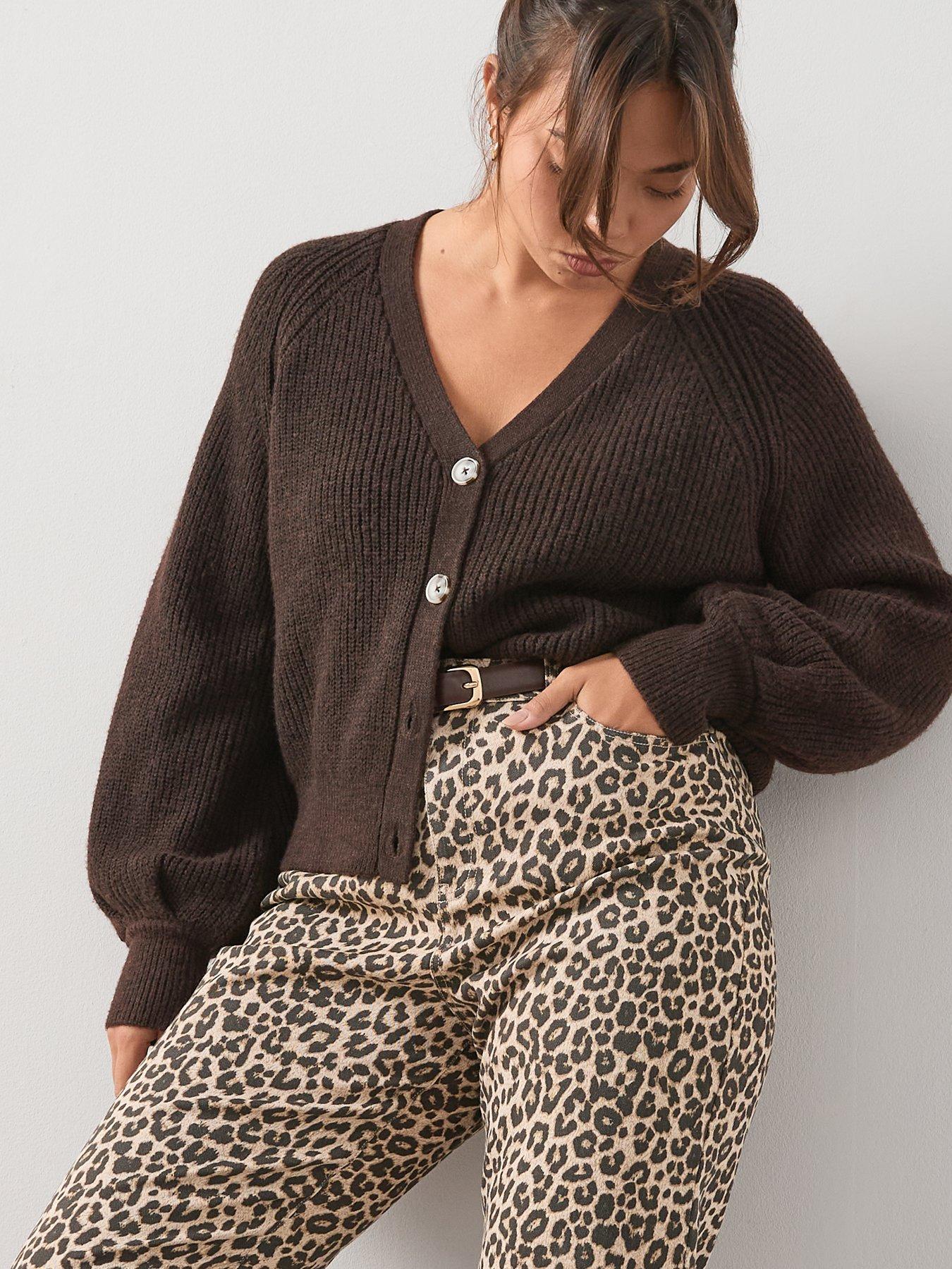 Image 6 of 7 of V by Very Curve Straight Leg Jean - Animal Print