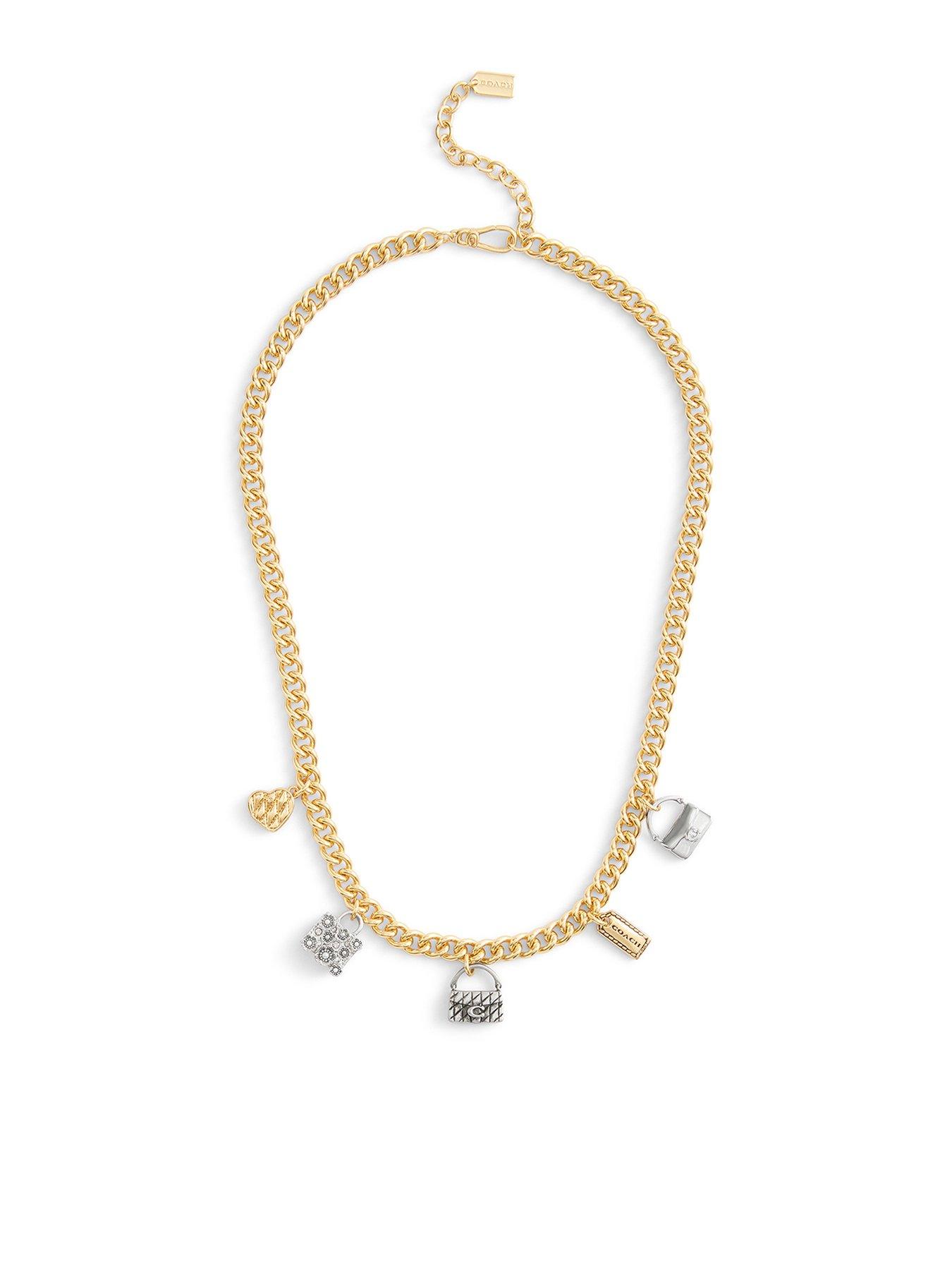 COACH Handbag Shop Charm Necklace - Gold