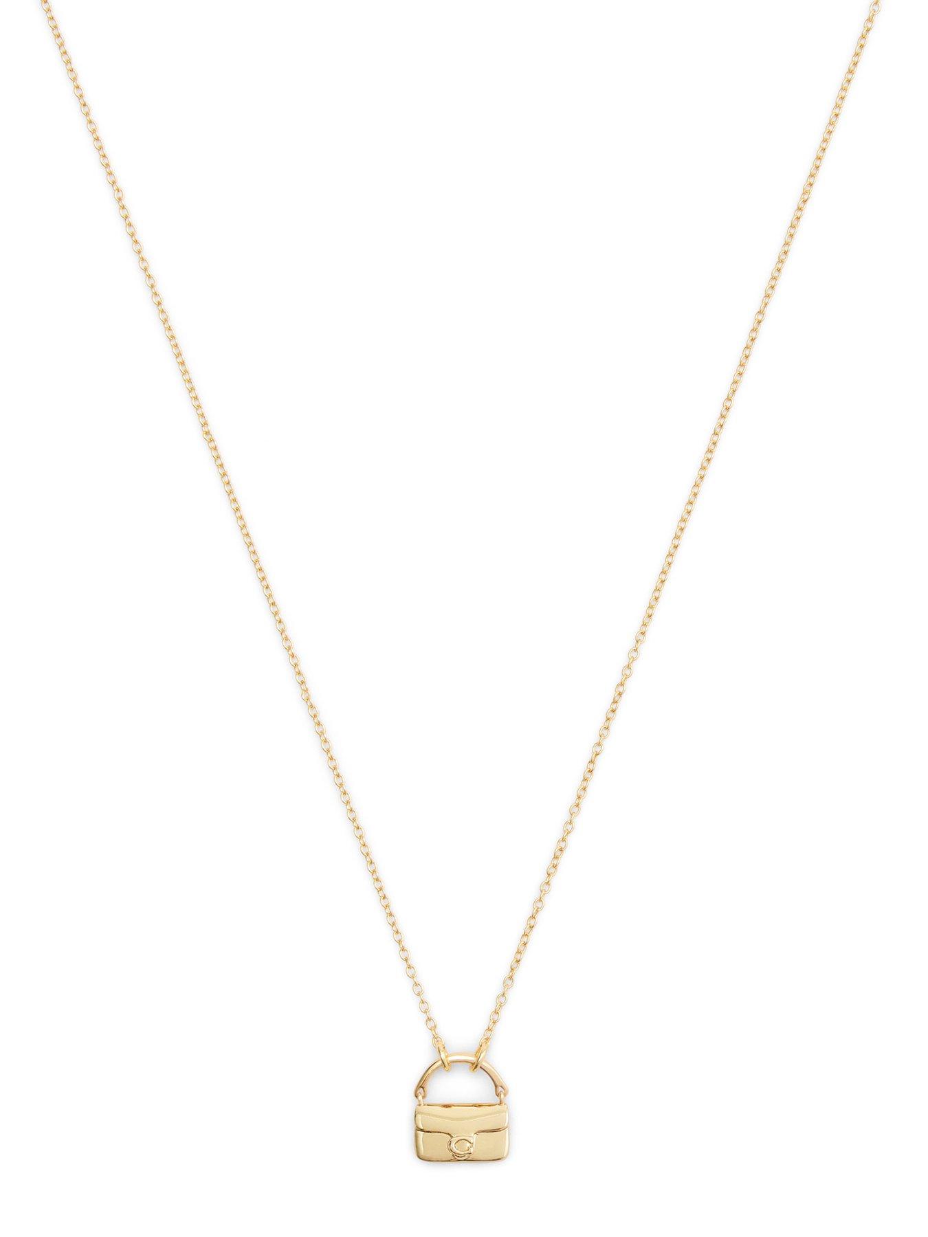 Image 3 of 4 of COACH Tabby Short Pendant Necklace - Gold