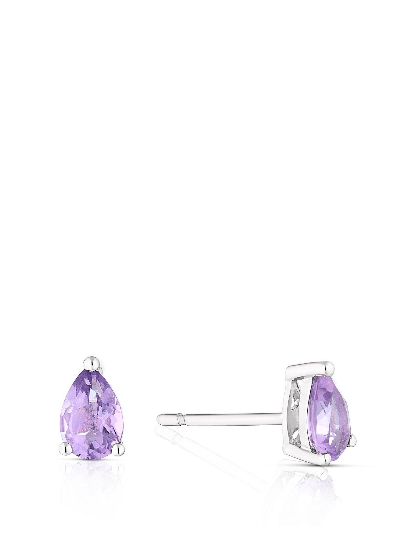 ernest-jones-9ct-white-gold-earrings-amethyst-pear-shaped-stud-earrings