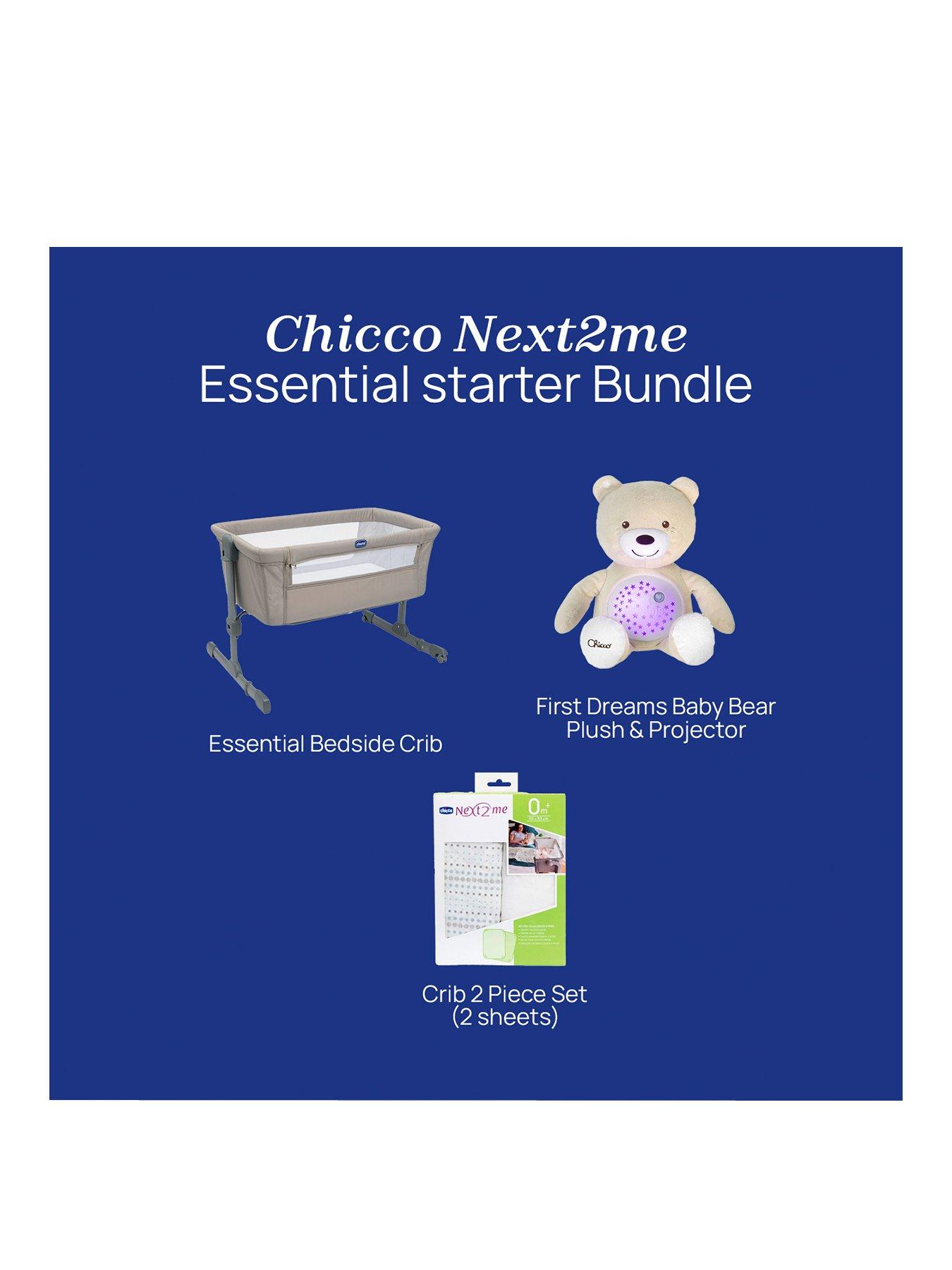  image of chicco-next2me-essential-crib-plush-bear-projector-amp-2-crib-sheets-air