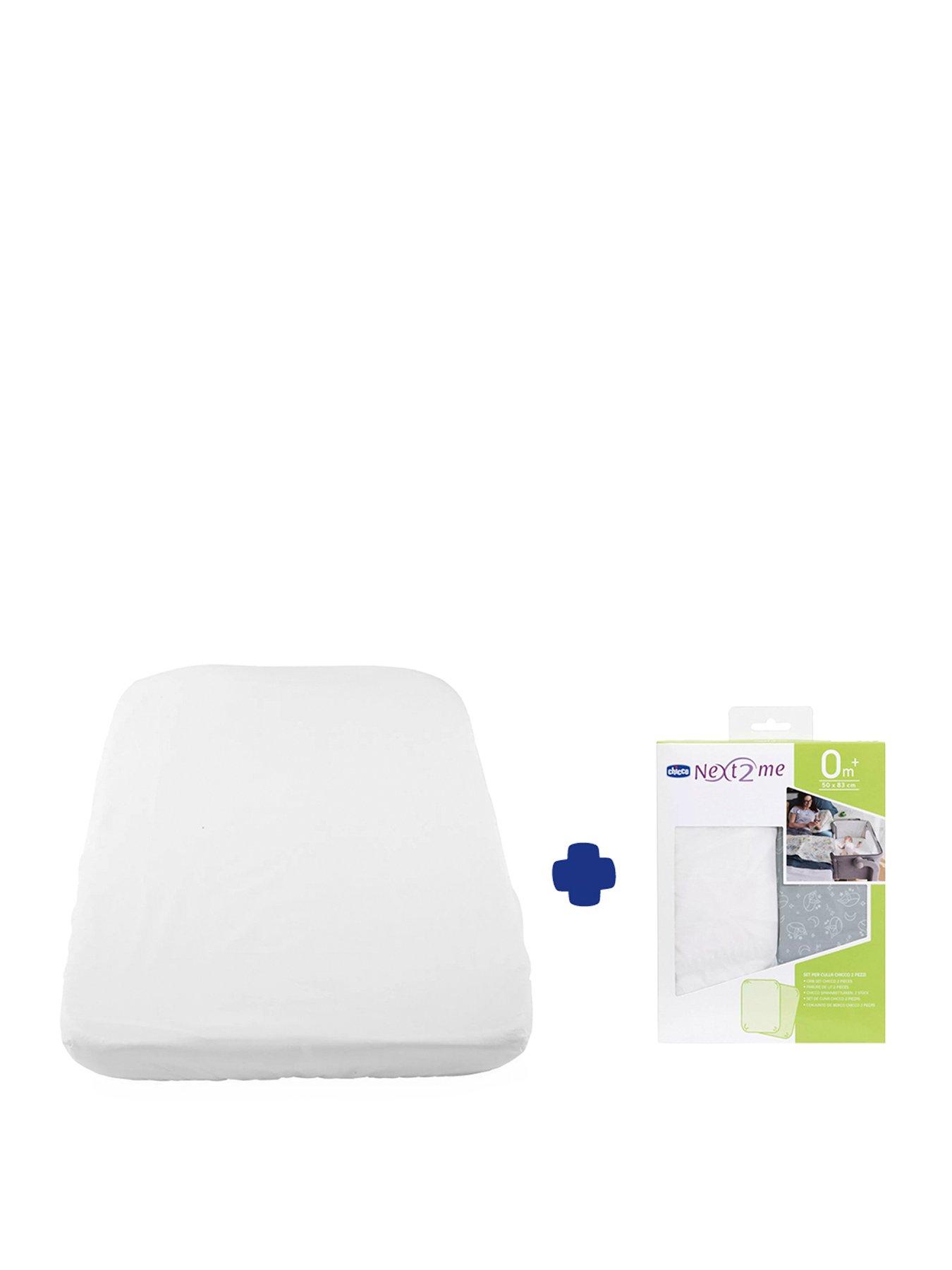 Chicco Next2Me Refresh Bundle, Replacement Mattress  &  2 Fitted Sheets, Grey Fox
