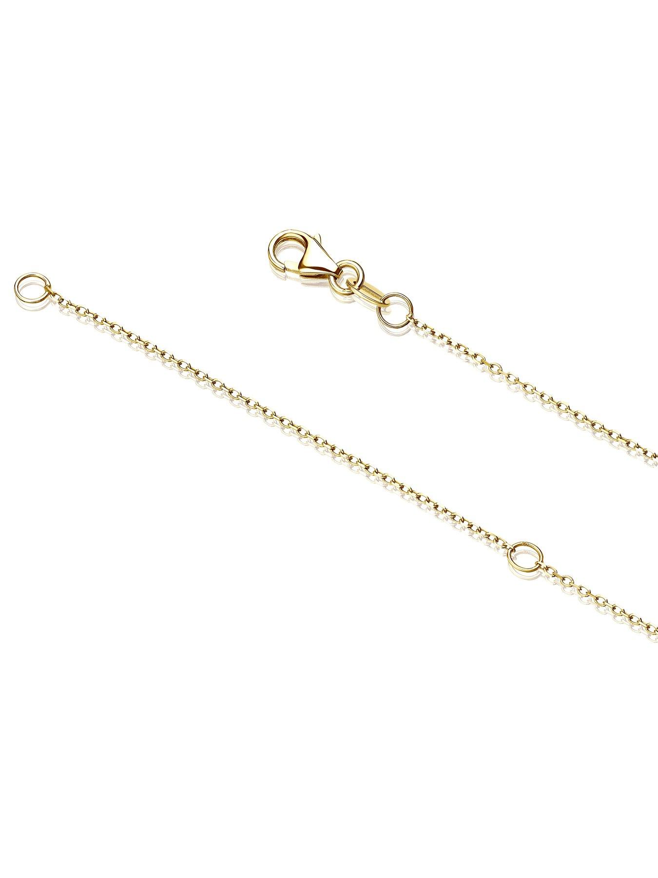  image of h-samuel-9ct-yellow-gold-necklace-double-circle-pendant
