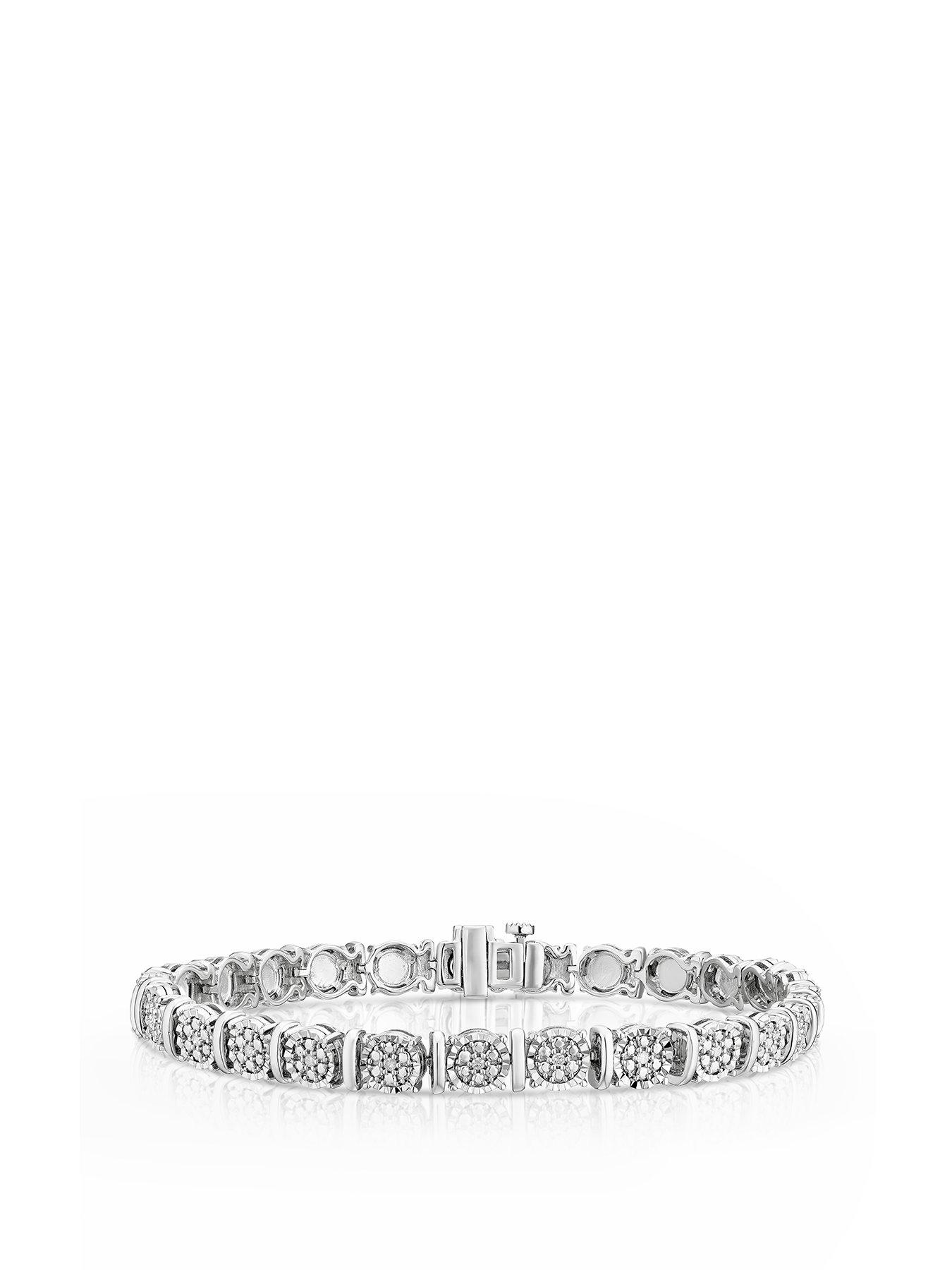 h-samuel-sterling-silver-bracelet-012ct-diamond-illusion-set-tennis-bracelet