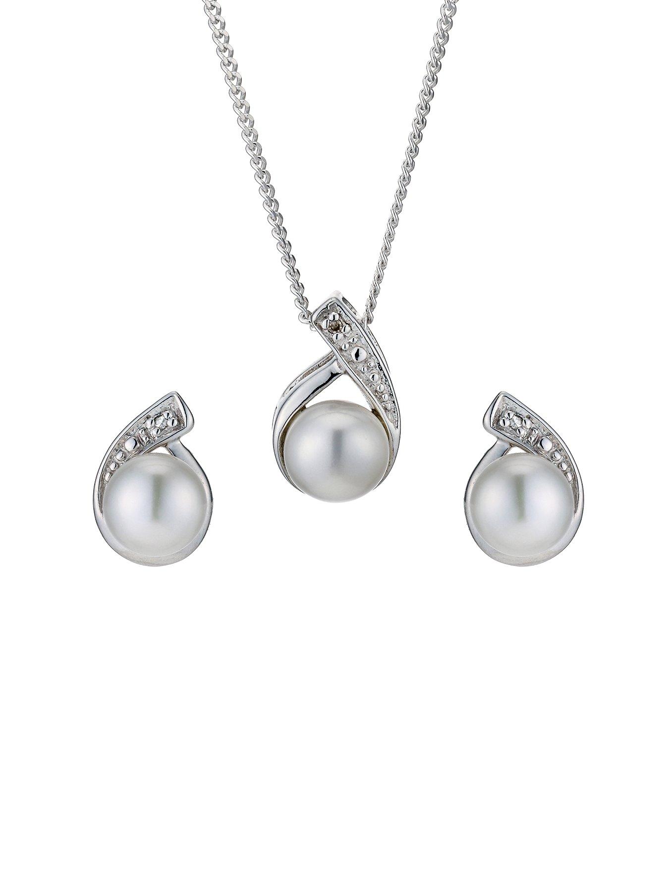 h-samuel-sterling-silver-earring-sterling-silver-necklace-set-diamond-cultured-pearl-pendant-earrings-set