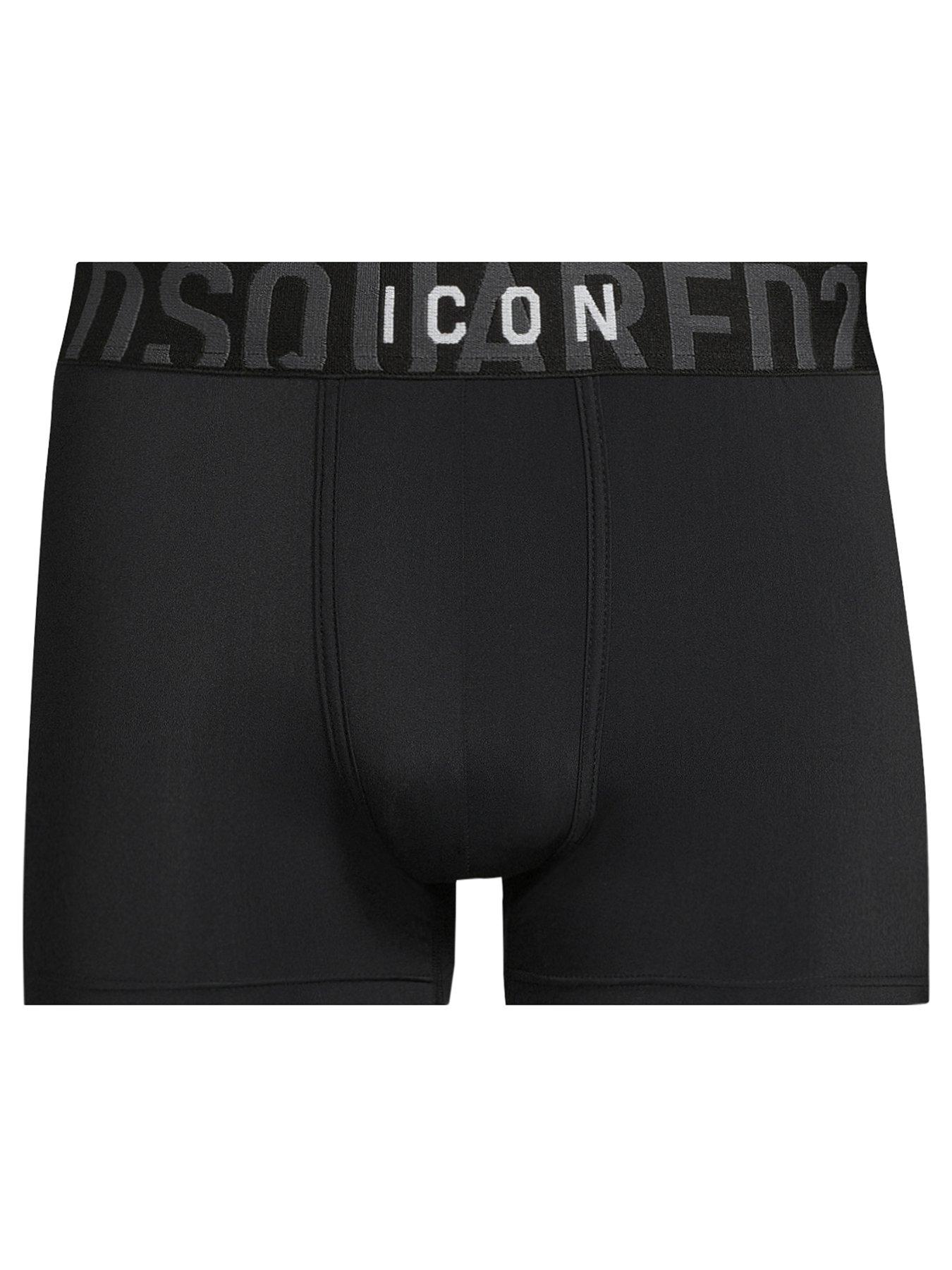  image of dsquared2-dsquared-elastane-icon-logo-trunks-black