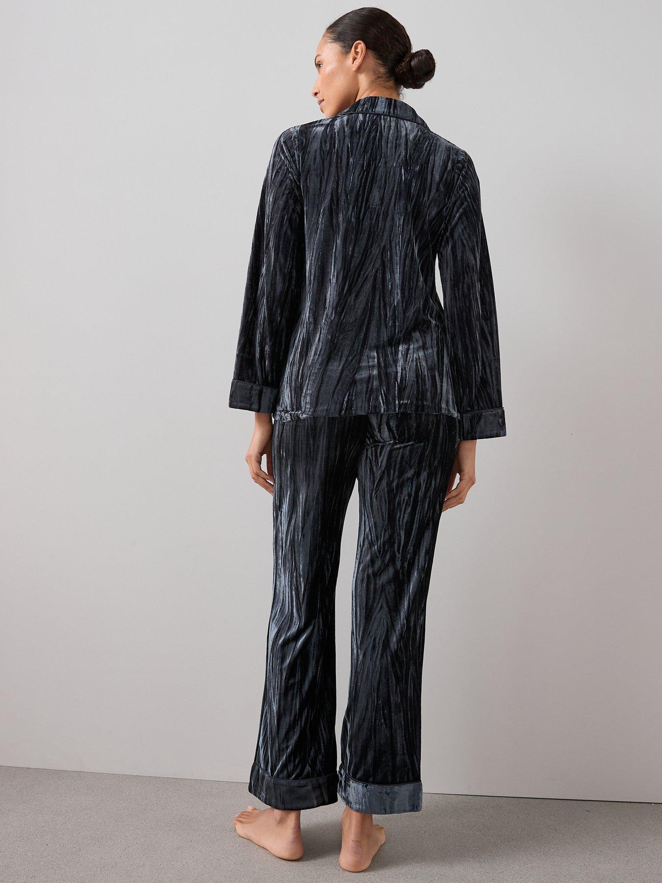  image of the-very-collection-crushed-velvet-revere-set-grey