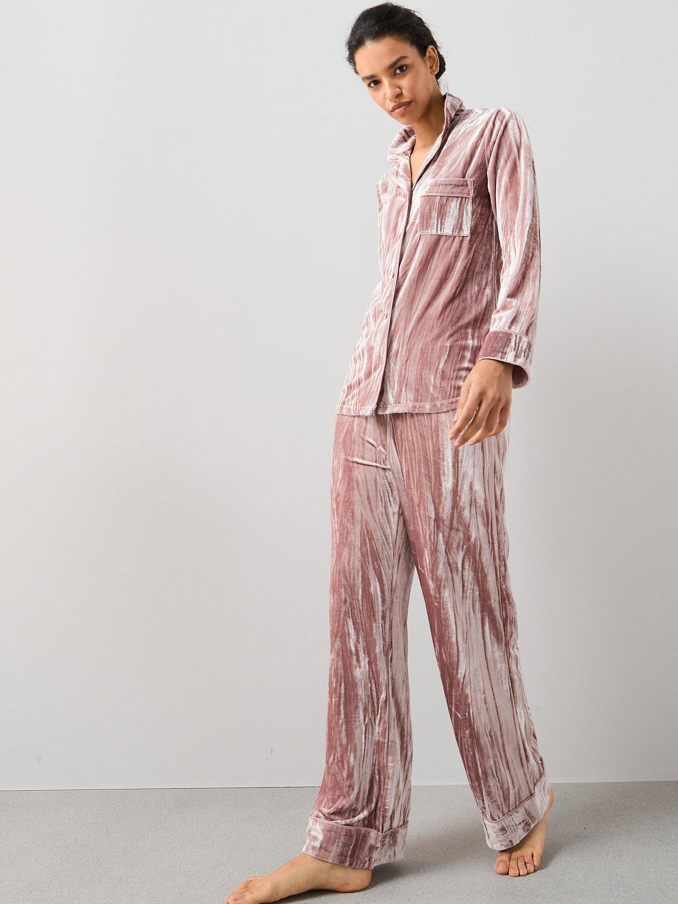 undefined Crushed Velvet Revere Set - Pink