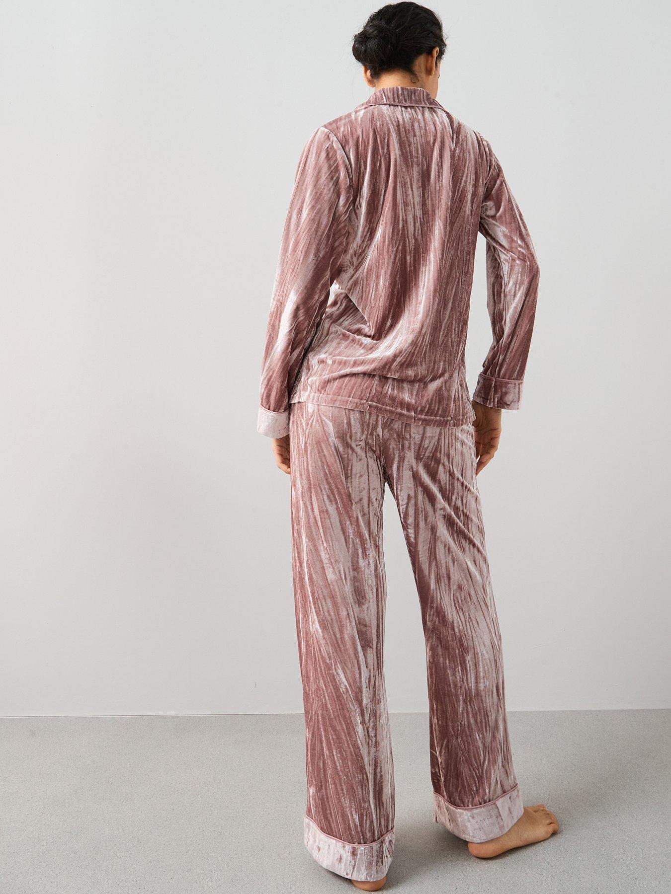 Image 2 of 6 of The Very Collection Crushed Velvet Revere Set - Pink