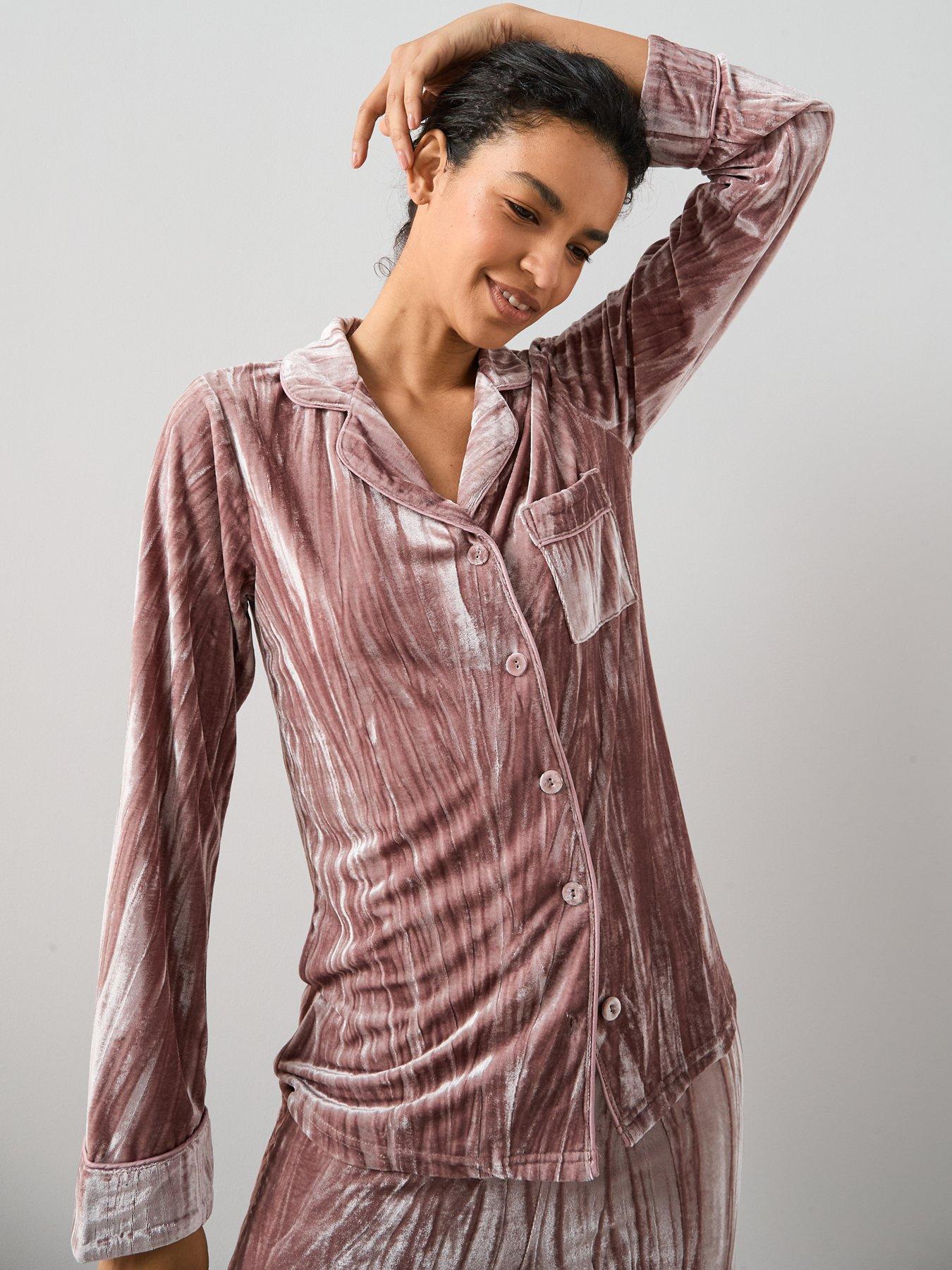 Image 5 of 6 of The Very Collection Crushed Velvet Revere Set - Pink