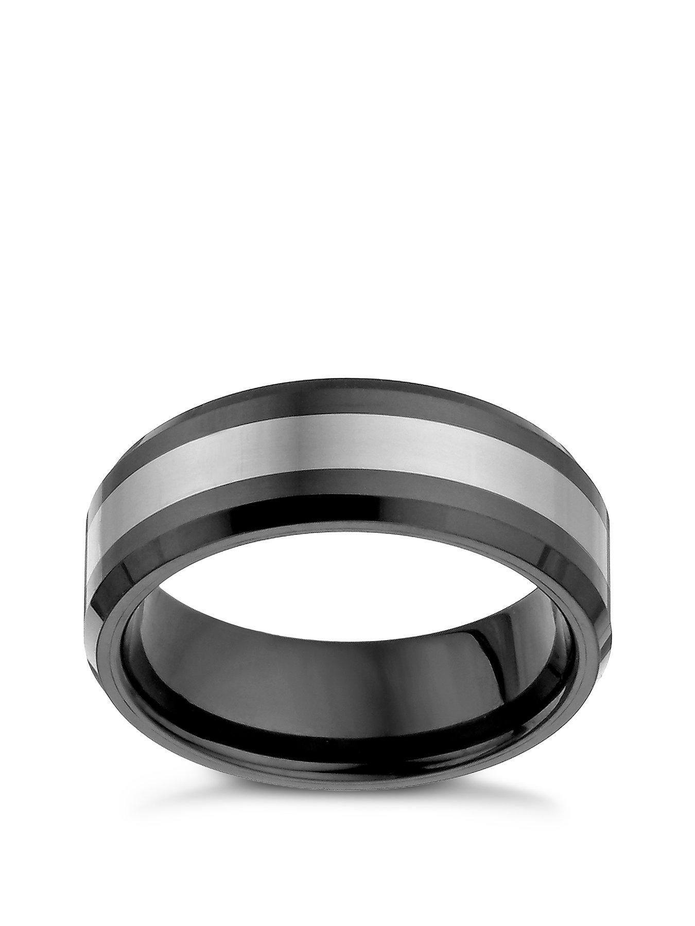 h-samuel-mens-wedding-band-tungsten-black-ceramic-ring