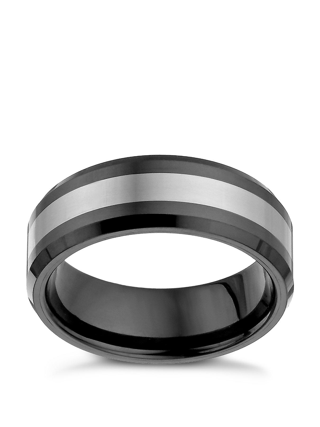 h-samuel-mens-wedding-band-tungsten-black-ceramic-ring