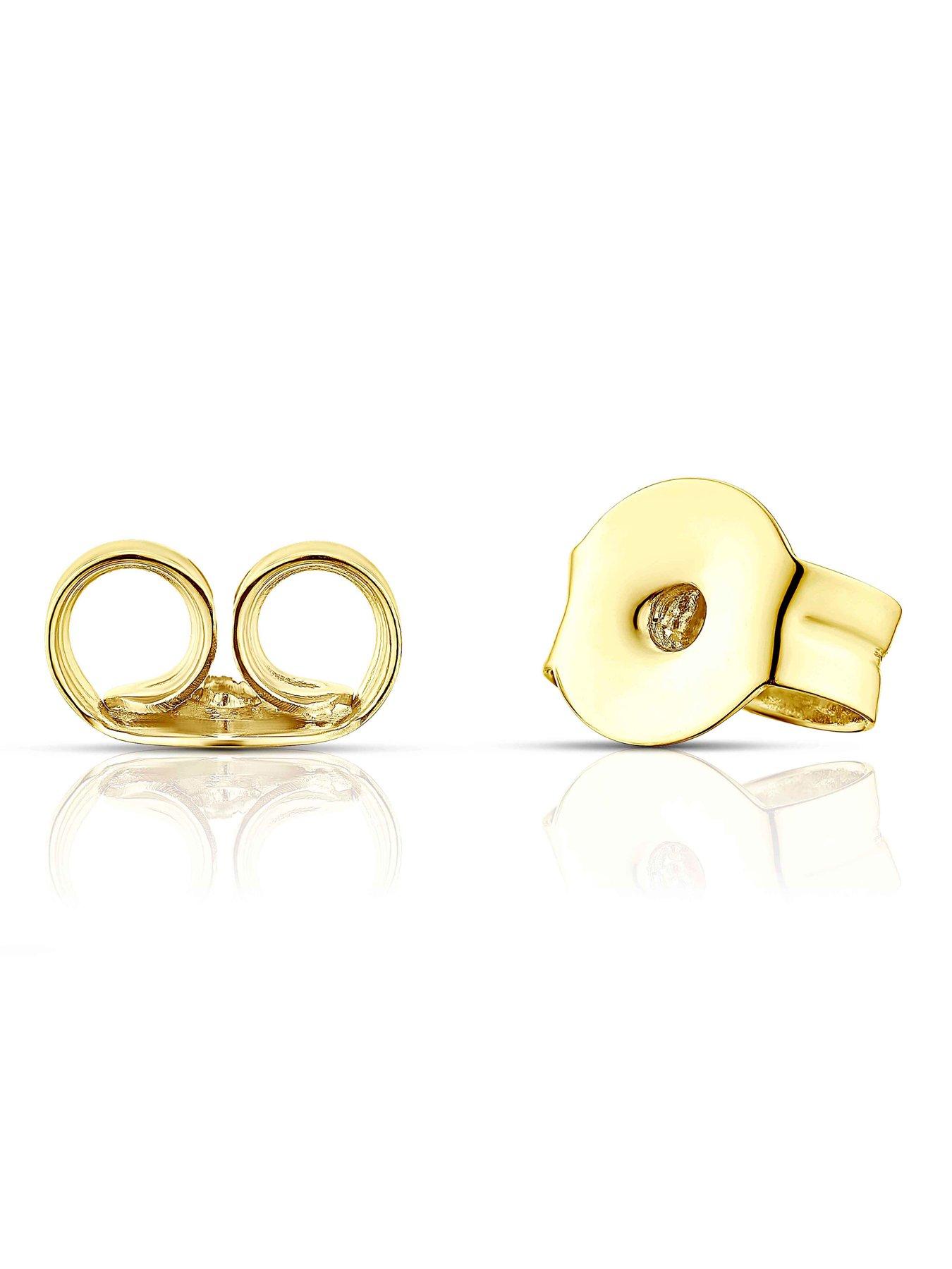 Image 2 of 2 of H. Samuel 9ct Yellow Gold Earrings. Textured Polished Knot Stud 6mm Earrings.