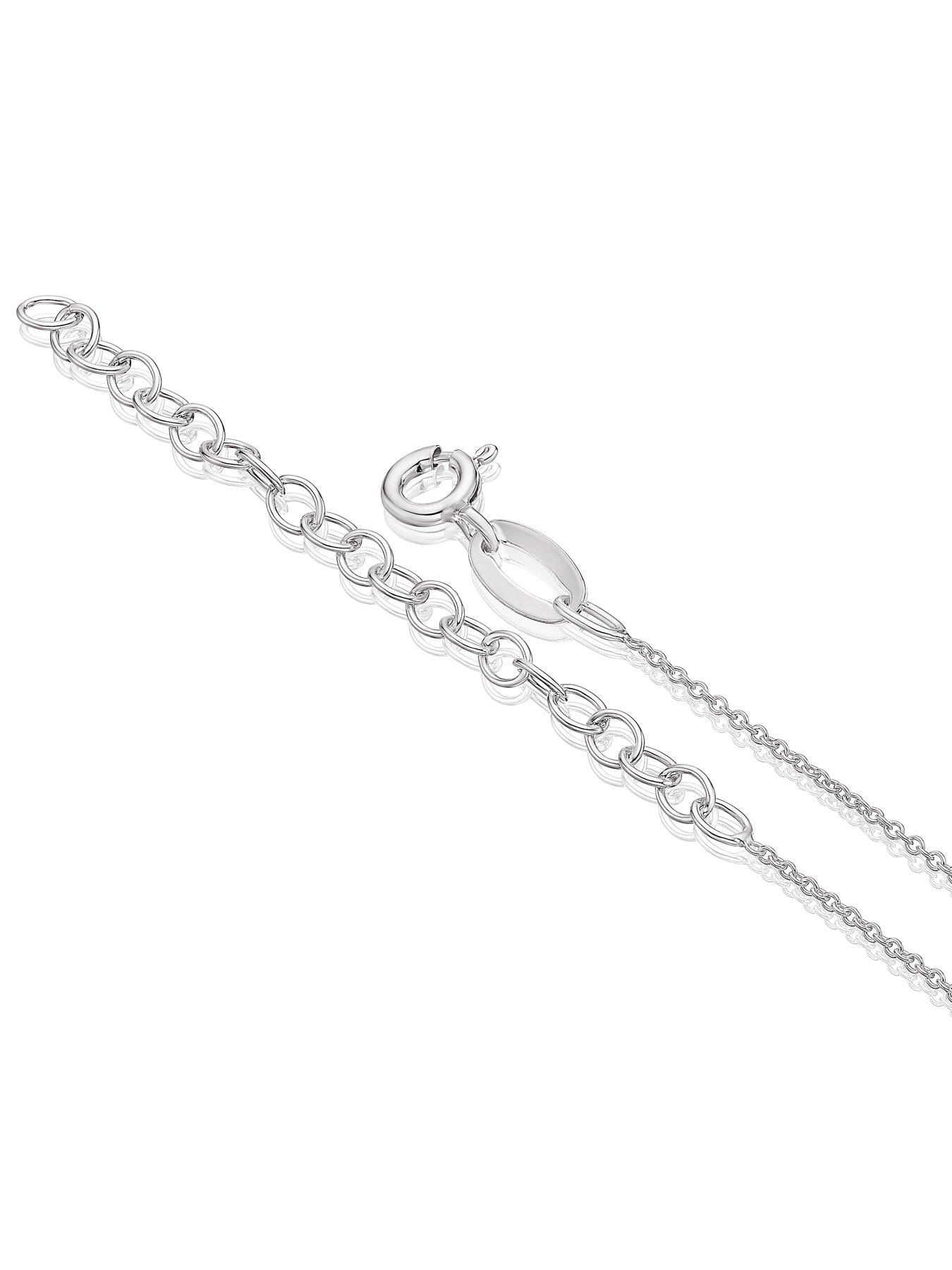  image of h-samuel-childrens-sterling-silver-necklace-october-purple-crystal-heart-pendant-necklace