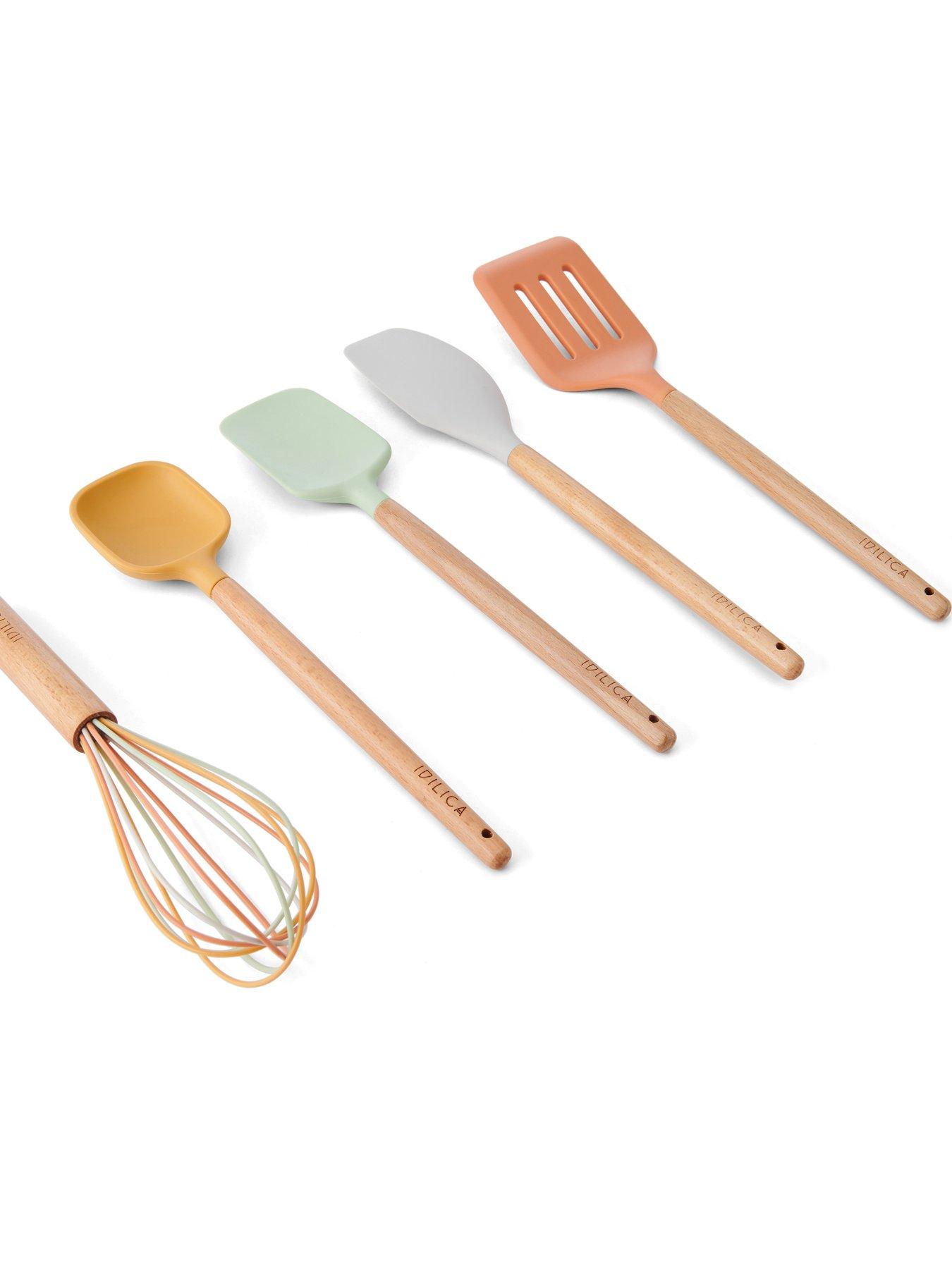  image of kitchencraft-idilica-kitchen-tools-and-utensil-holder-set