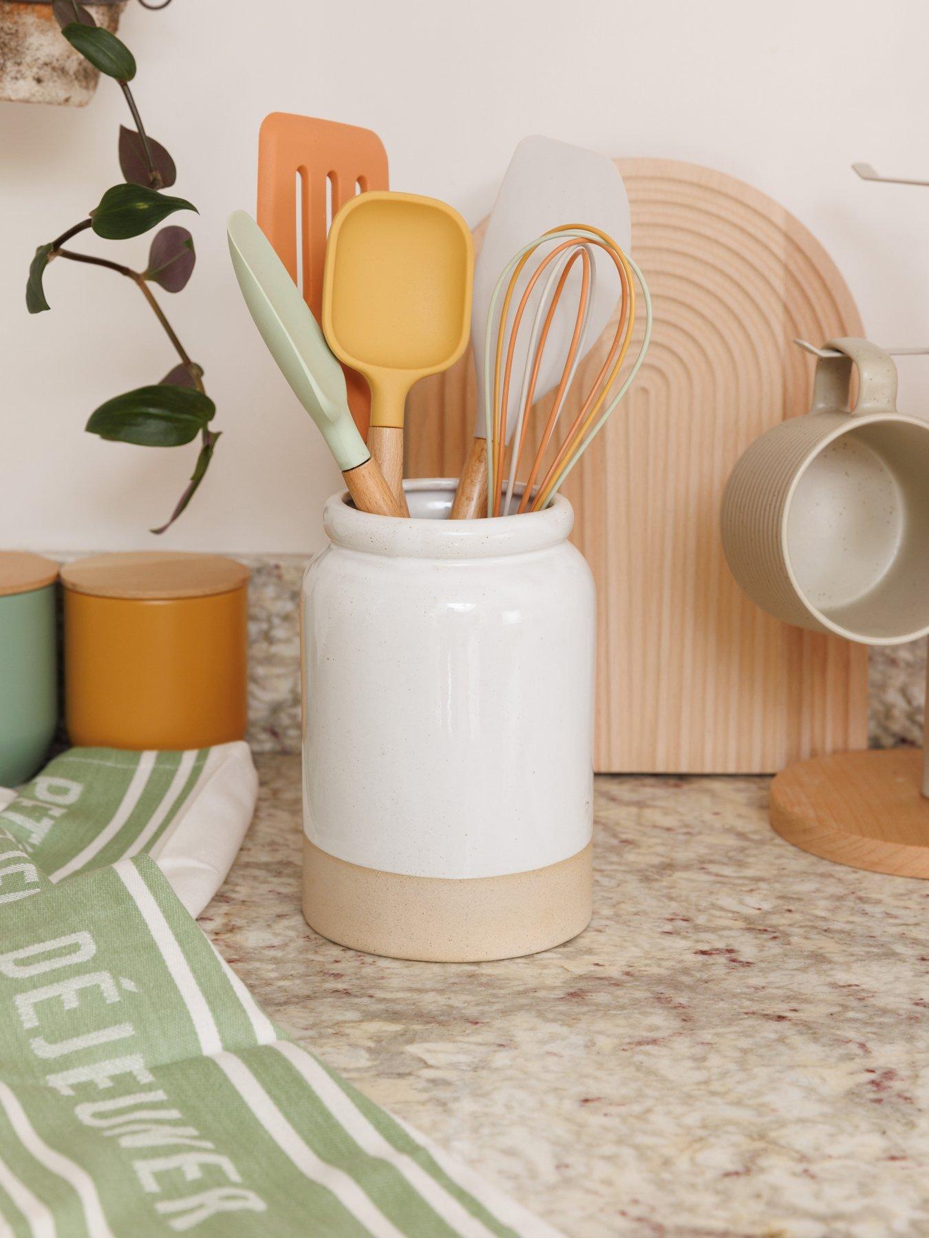  image of kitchencraft-idilica-kitchen-tools-and-utensil-holder-set
