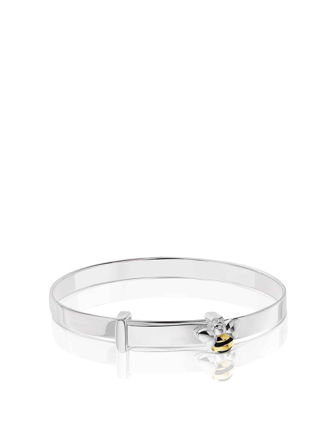 h-samuel-silver-bracelet-black-yellow-bee-charm-bracelet