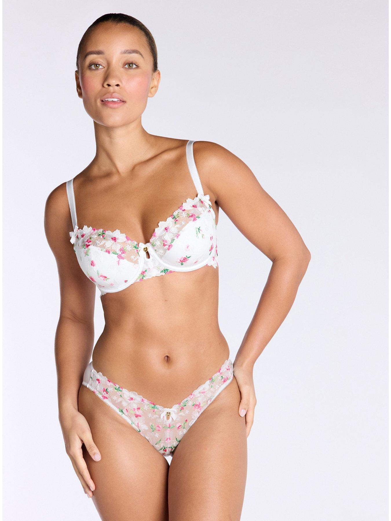  image of boux-avenue-blossom-balconette-bra-white-mix