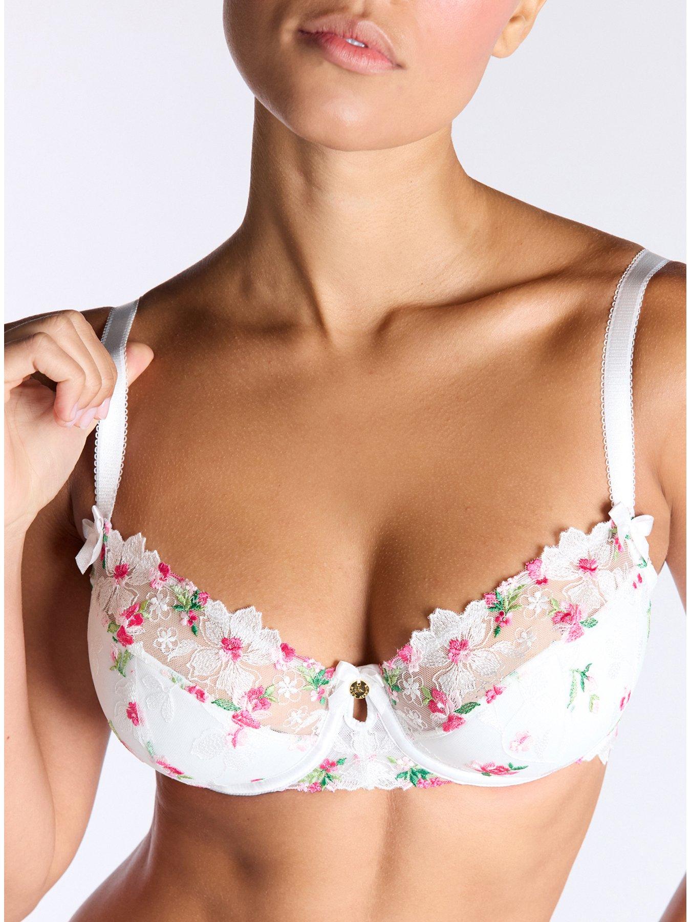  image of boux-avenue-blossom-balconette-bra-white-mix