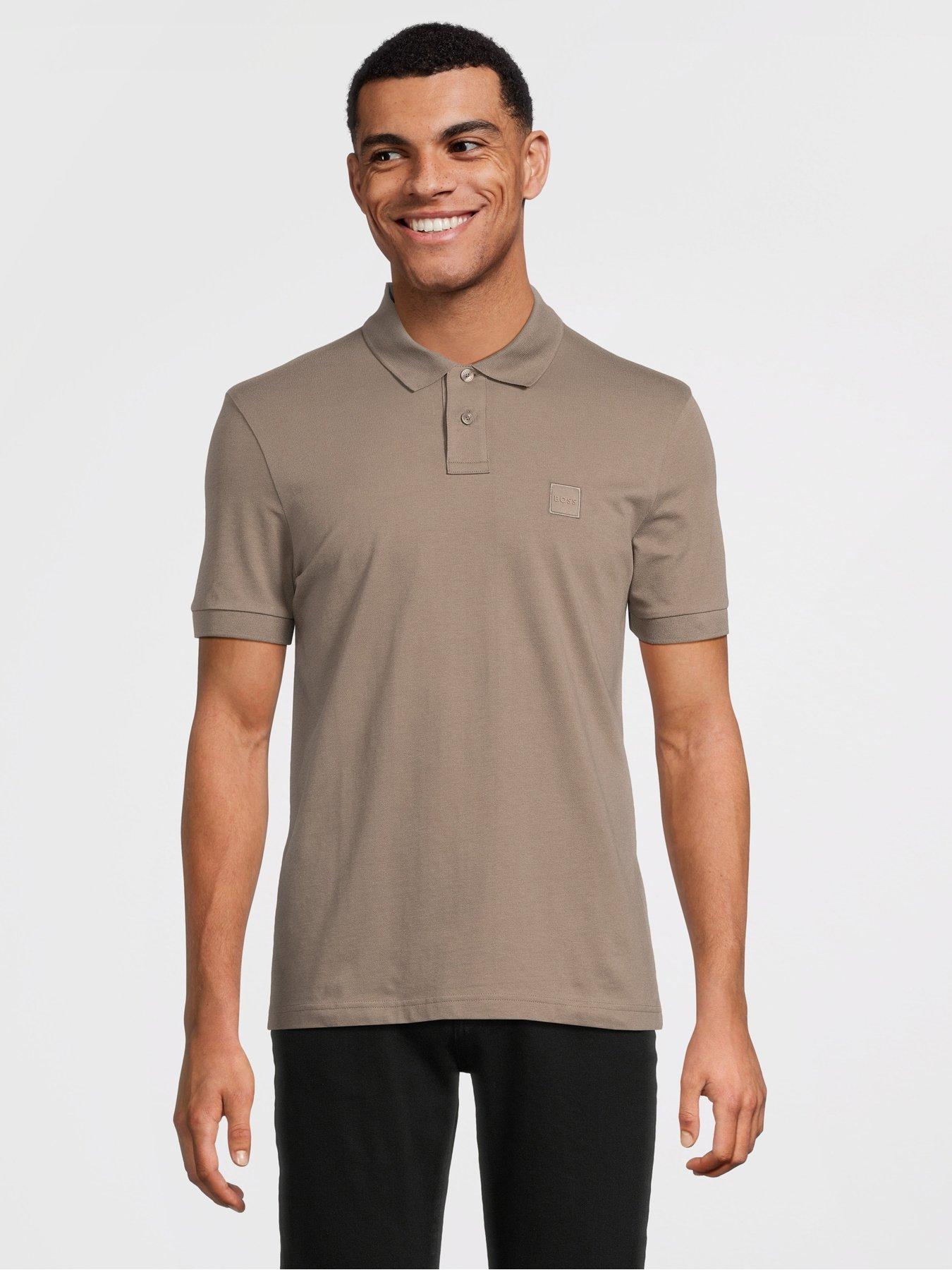 undefined Passenger Slim Fit Short Sleeve Polo Shirt - Dark Grey