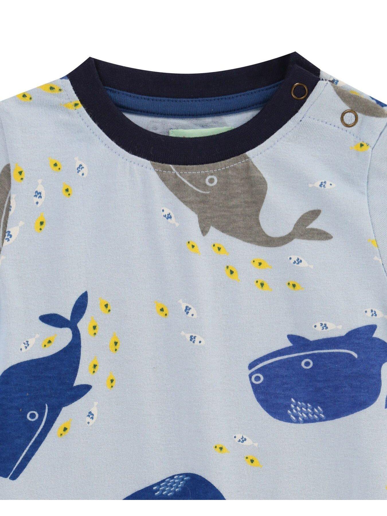  image of lilly-sid-baby-boys-whale-print-romper-multi