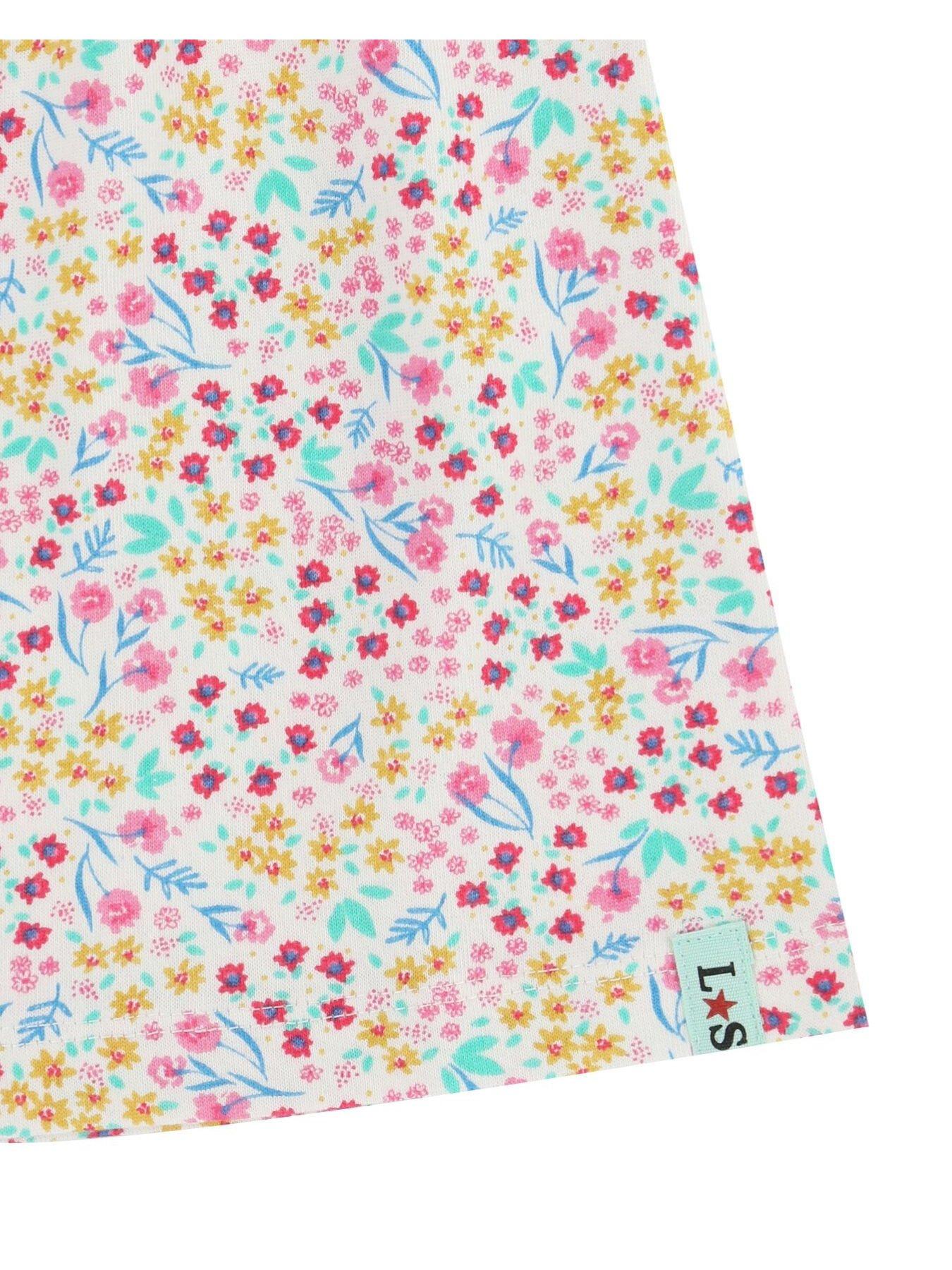  image of lilly-sid-baby-girls-floral-tunic-and-cropped-leggings-blue