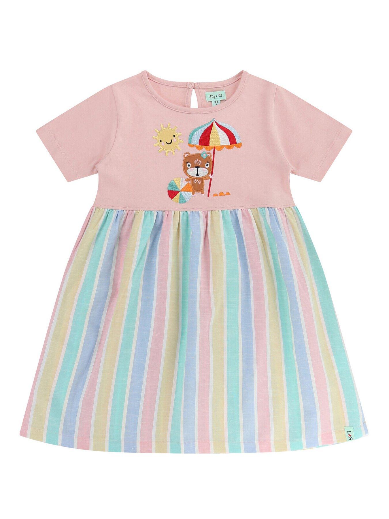 lilly-sid-girls-fabric-mix-dress-multi