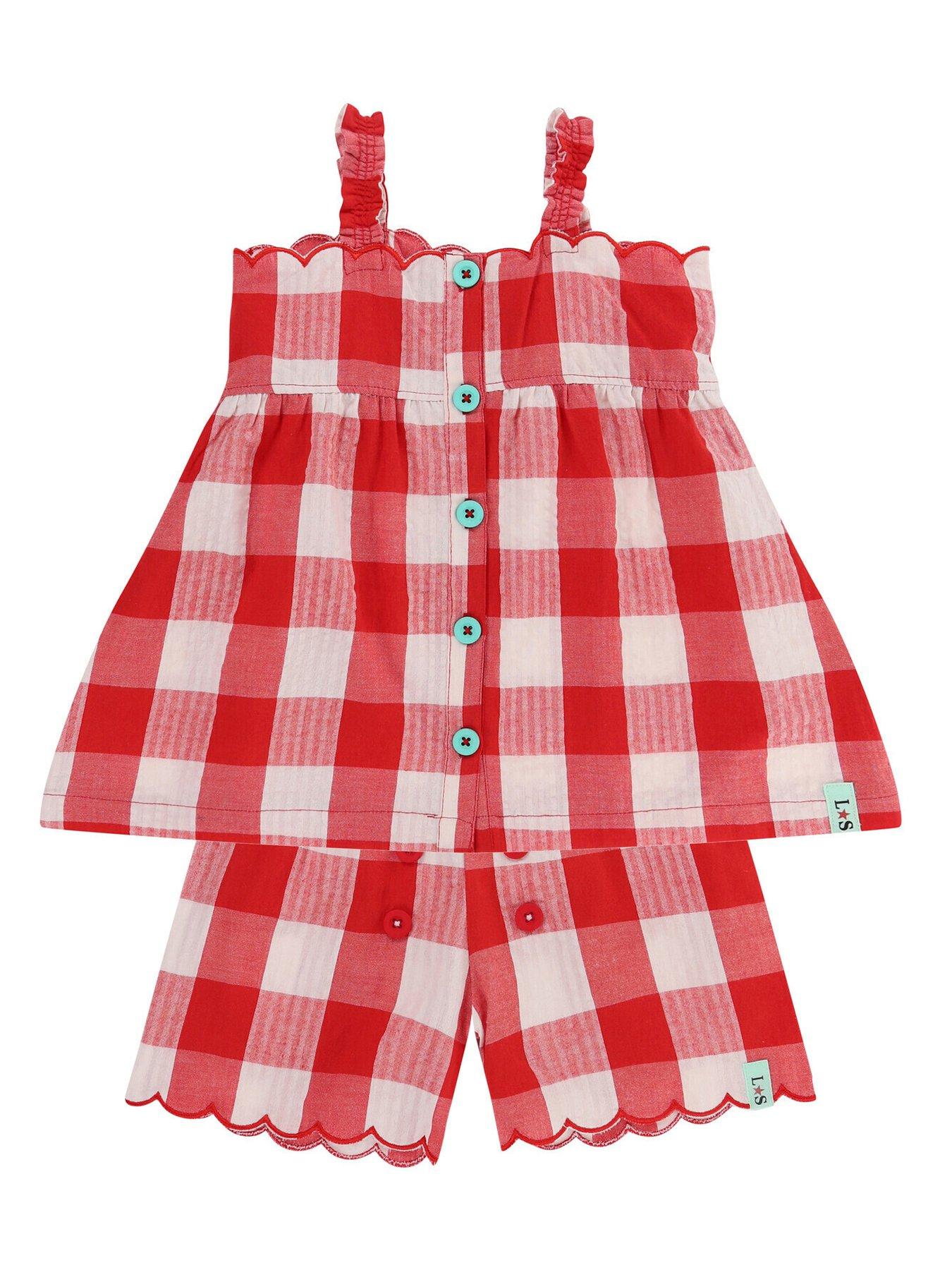 lilly-sid-girls-red-gingham-short-set-multi
