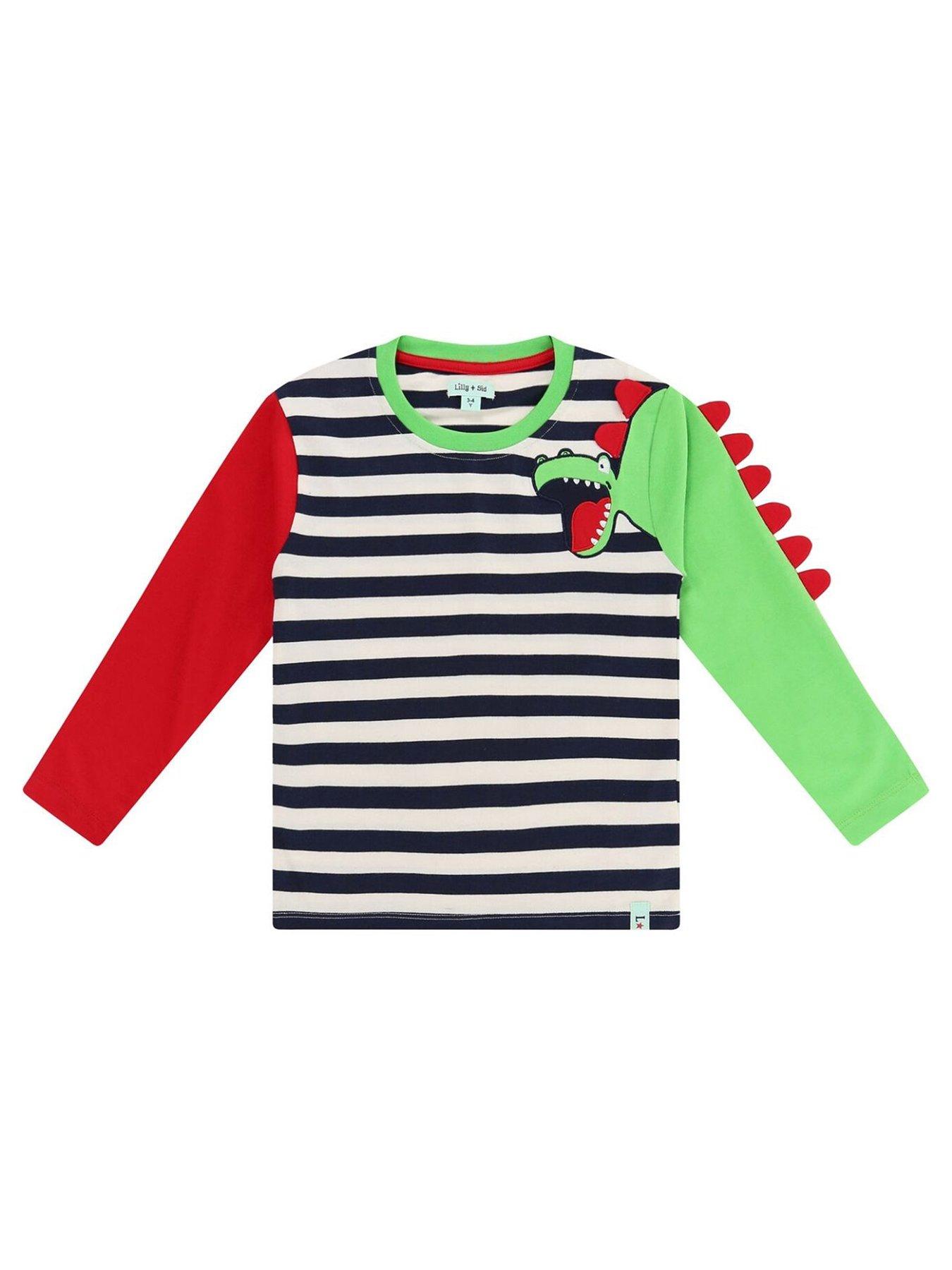 lilly-sid-boys-dino-spike-sleeve-top-ocean
