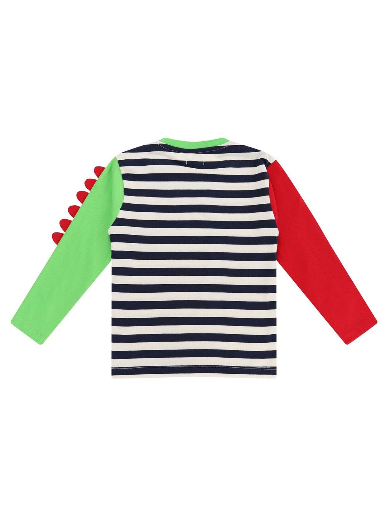  image of lilly-sid-boys-dino-spike-sleeve-top-ocean