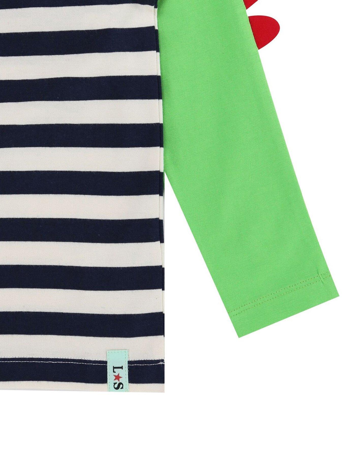  image of lilly-sid-boys-dino-spike-sleeve-top-ocean