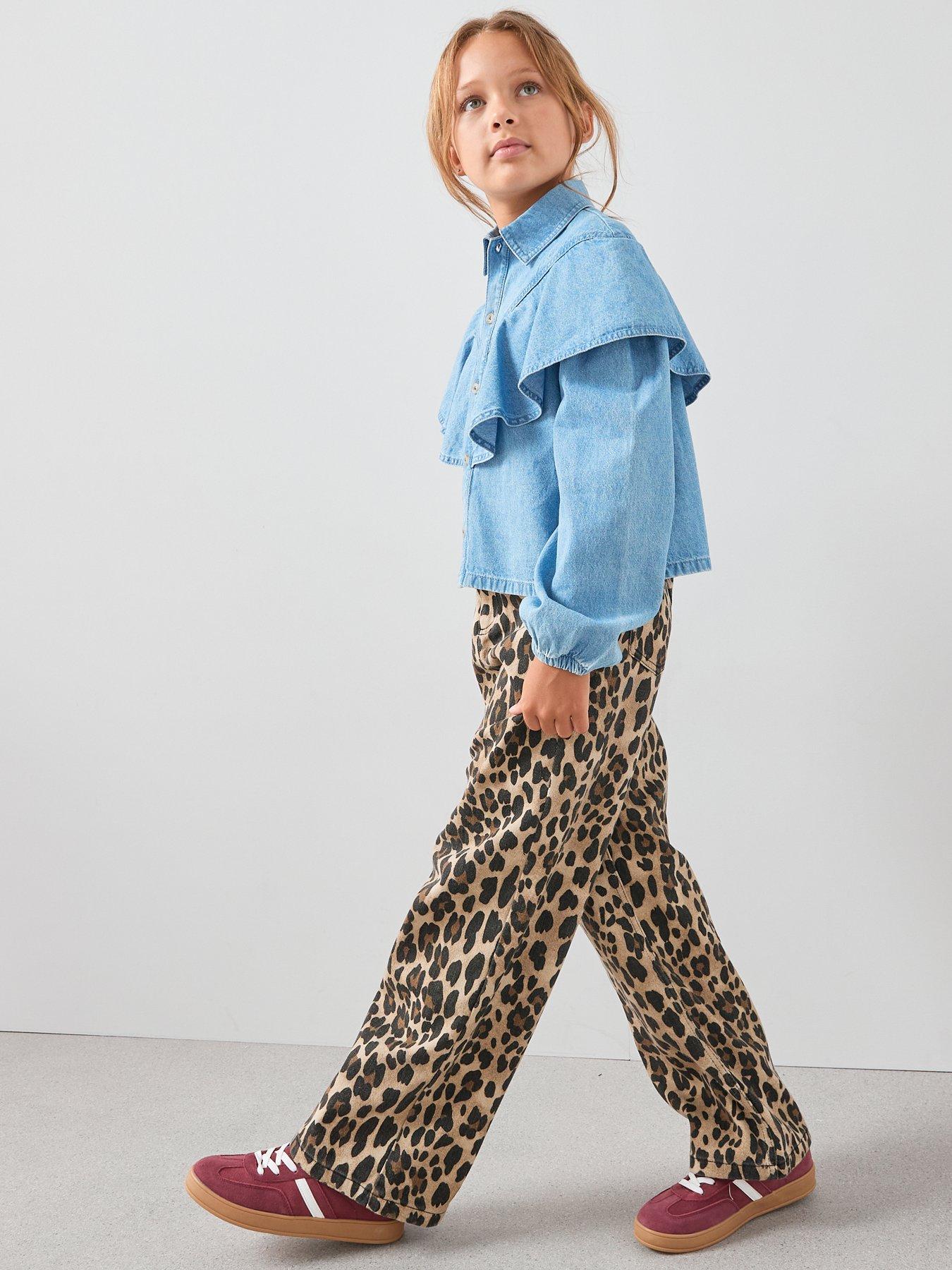 Image 3 of 5 of The Very Collection Girls Frill Denim Shirt - Blue