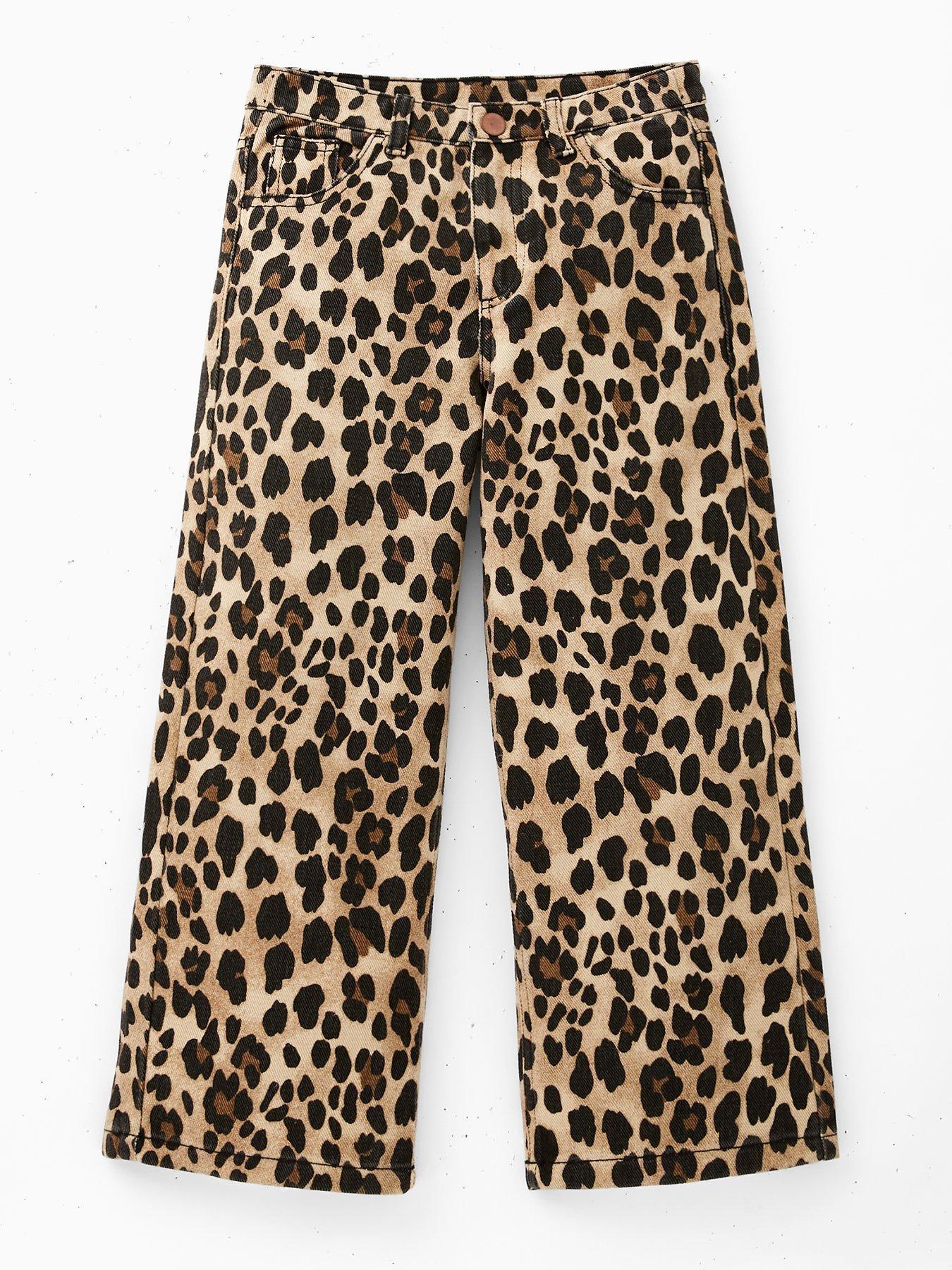 undefined Girls Leopard Print Jeans - Print
