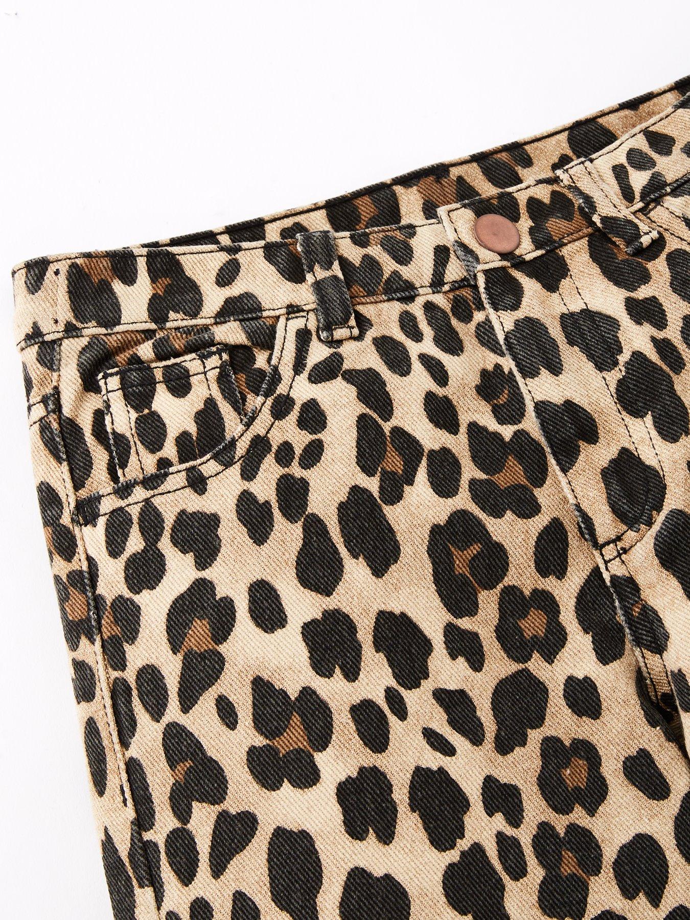 Image 3 of 4 of V by Very Girls Leopard Print Jeans - Print