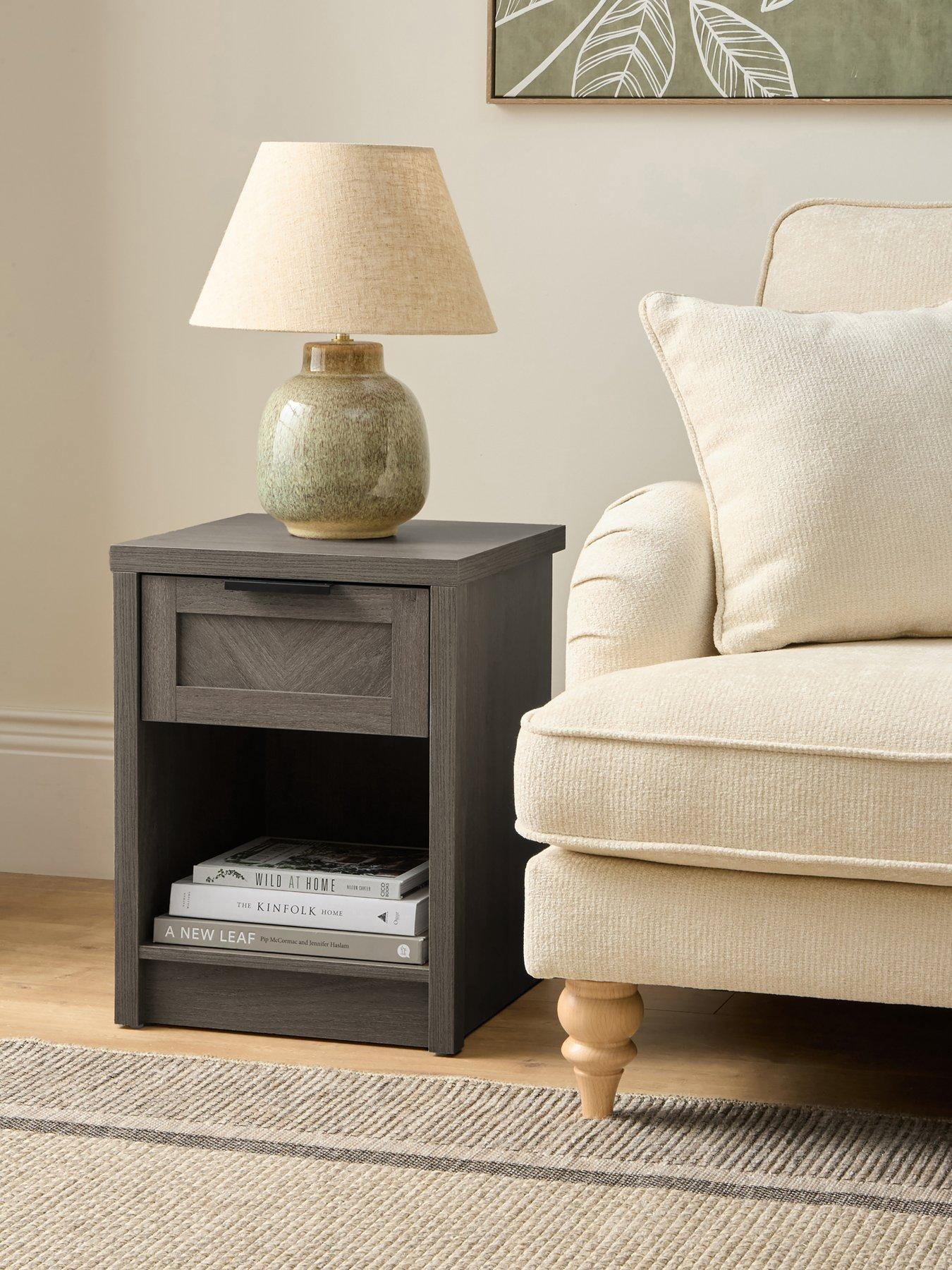 Very Home Chevry Side Table - Dark Oak