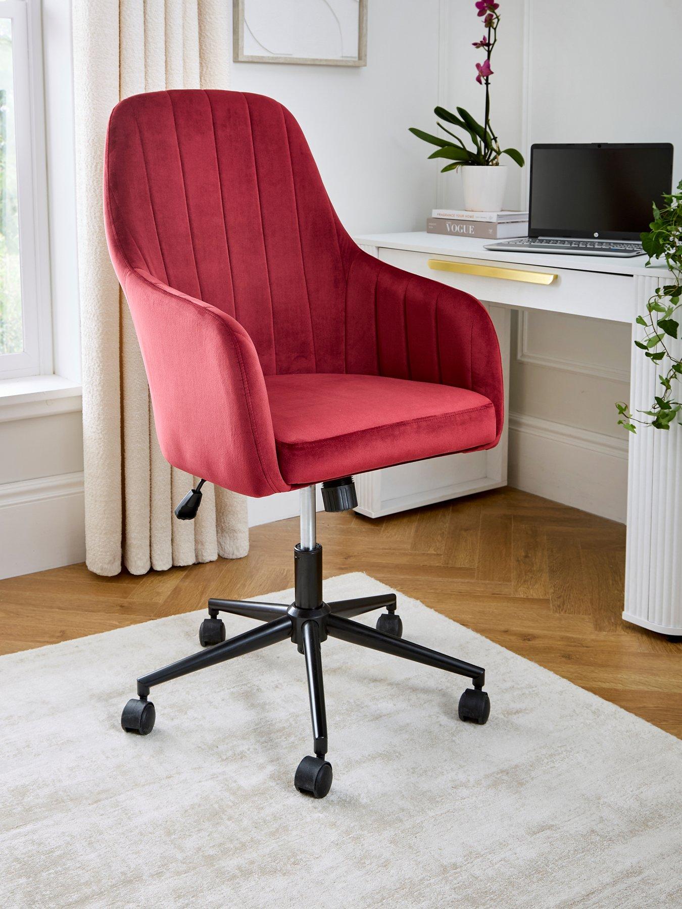 Very Home Molby Fabric Office Chair - Burgundy/Black - FSC® Certified