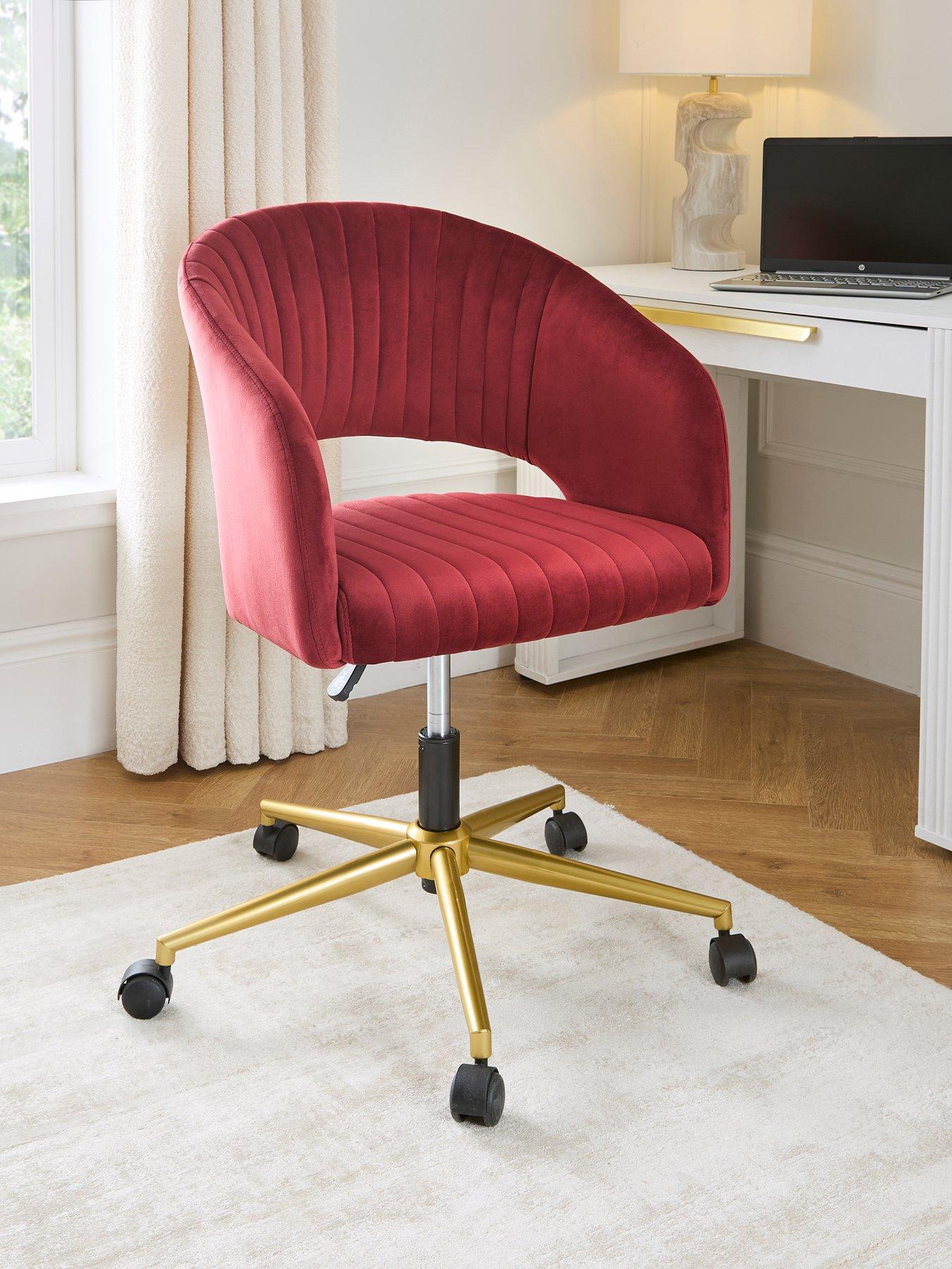 Very Home Solar Fabric Office Chair - Burgundy/Gold - FSC® Certified
