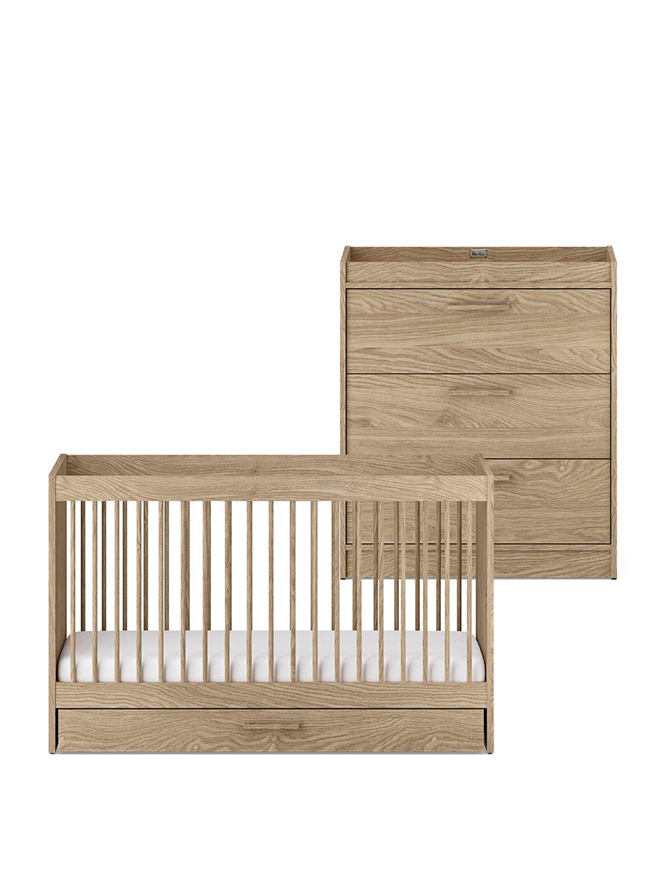  image of silver-cross-geneva-2-piece-set-cotbed-and-dresser