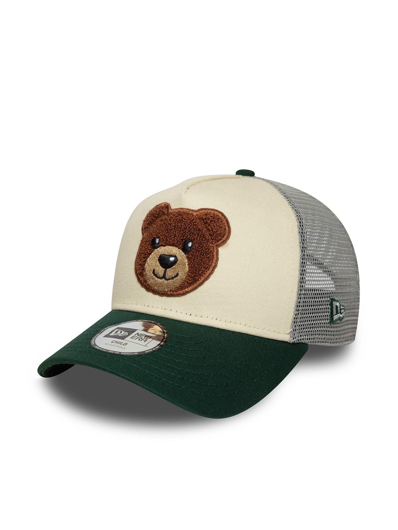 new-era-kids-child-boucle-bear-trucker-cap-cream