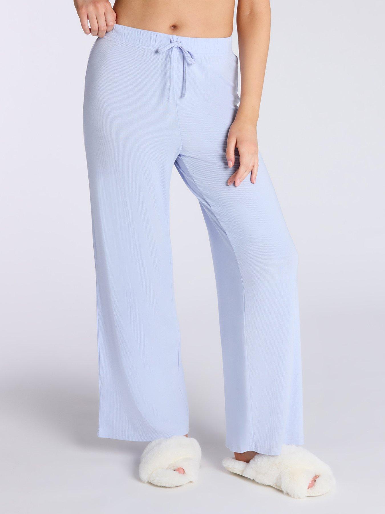  image of boux-avenue-rib-modal-pant-dove-grey