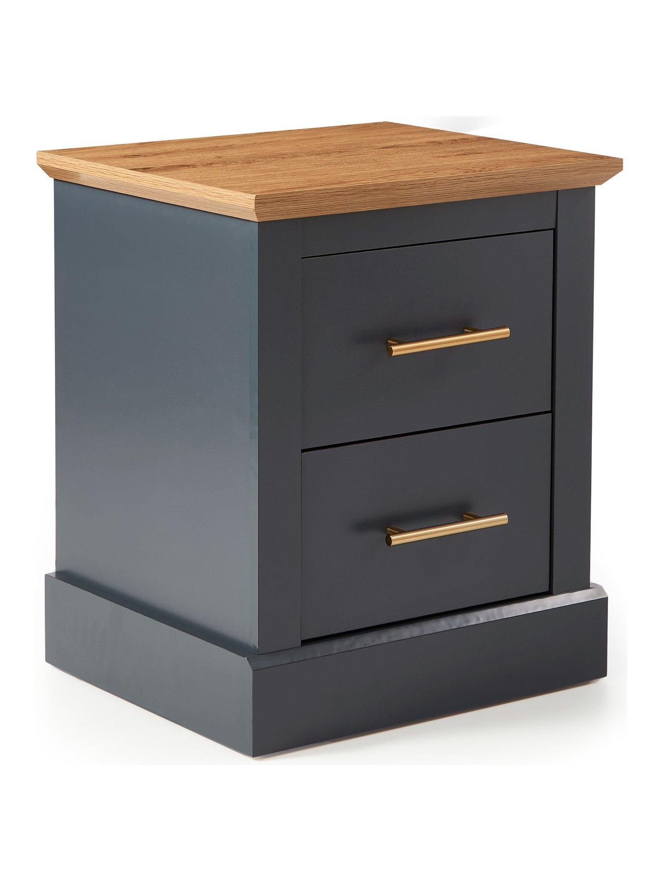 Image 3 of 7 of Very Home Shenfield 2 Drawer Bedside Chest - Graphite - FSC&reg; Certified